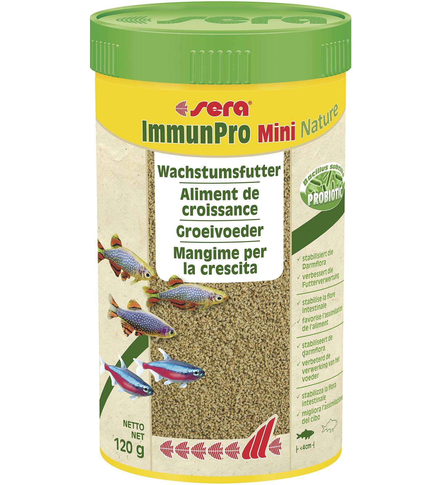 Buy Sera ImmunPro Mini Nature 250 ml - Probiotic Growth Food for Ornamental Fish Under 4 cm - International Shipping Available - Buy Online on SooperMarket.com