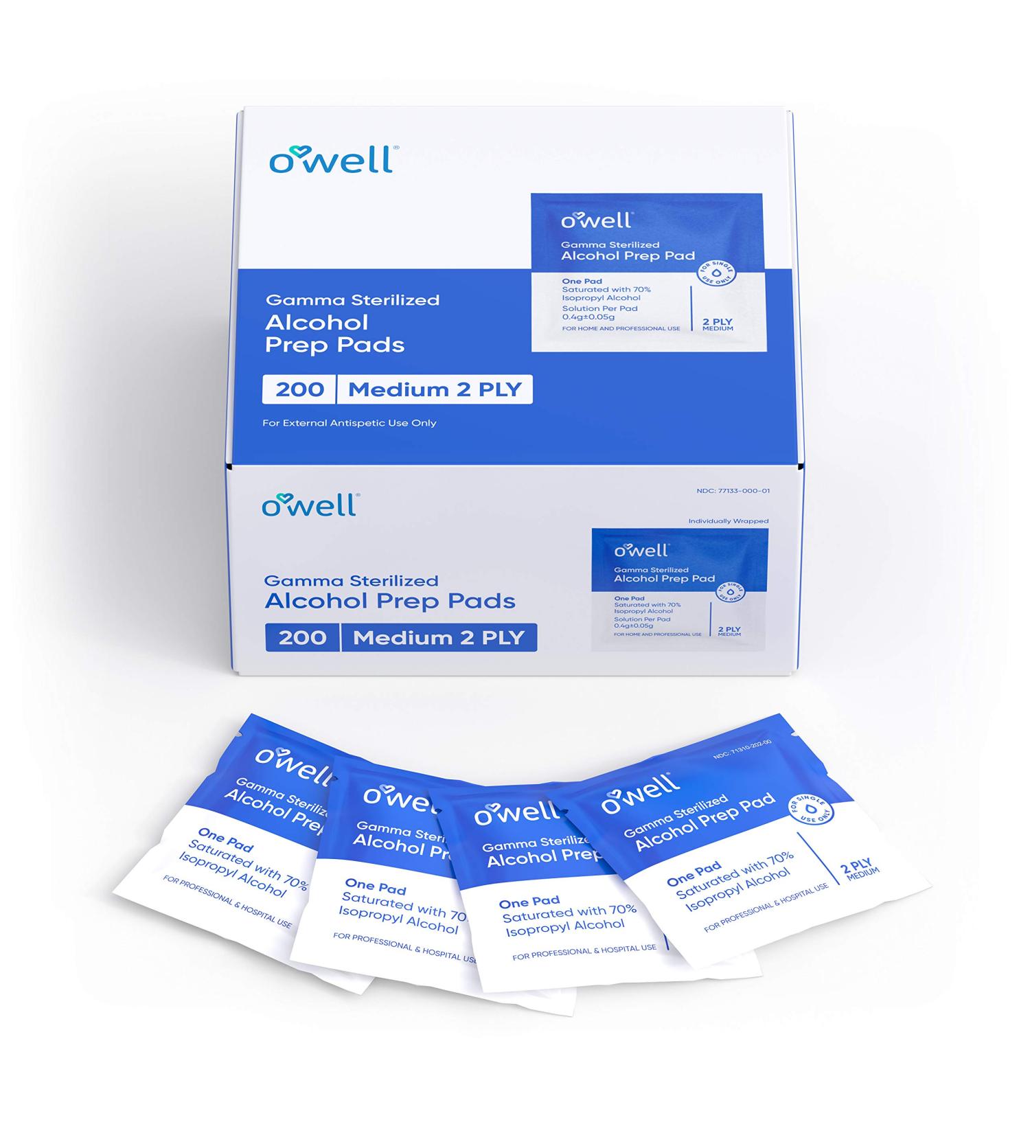 200 Count Alcohol Wipes - Sterile Antiseptic Prep Pads for First Aid & Personal Use - Buy Online on SooperMarket.com