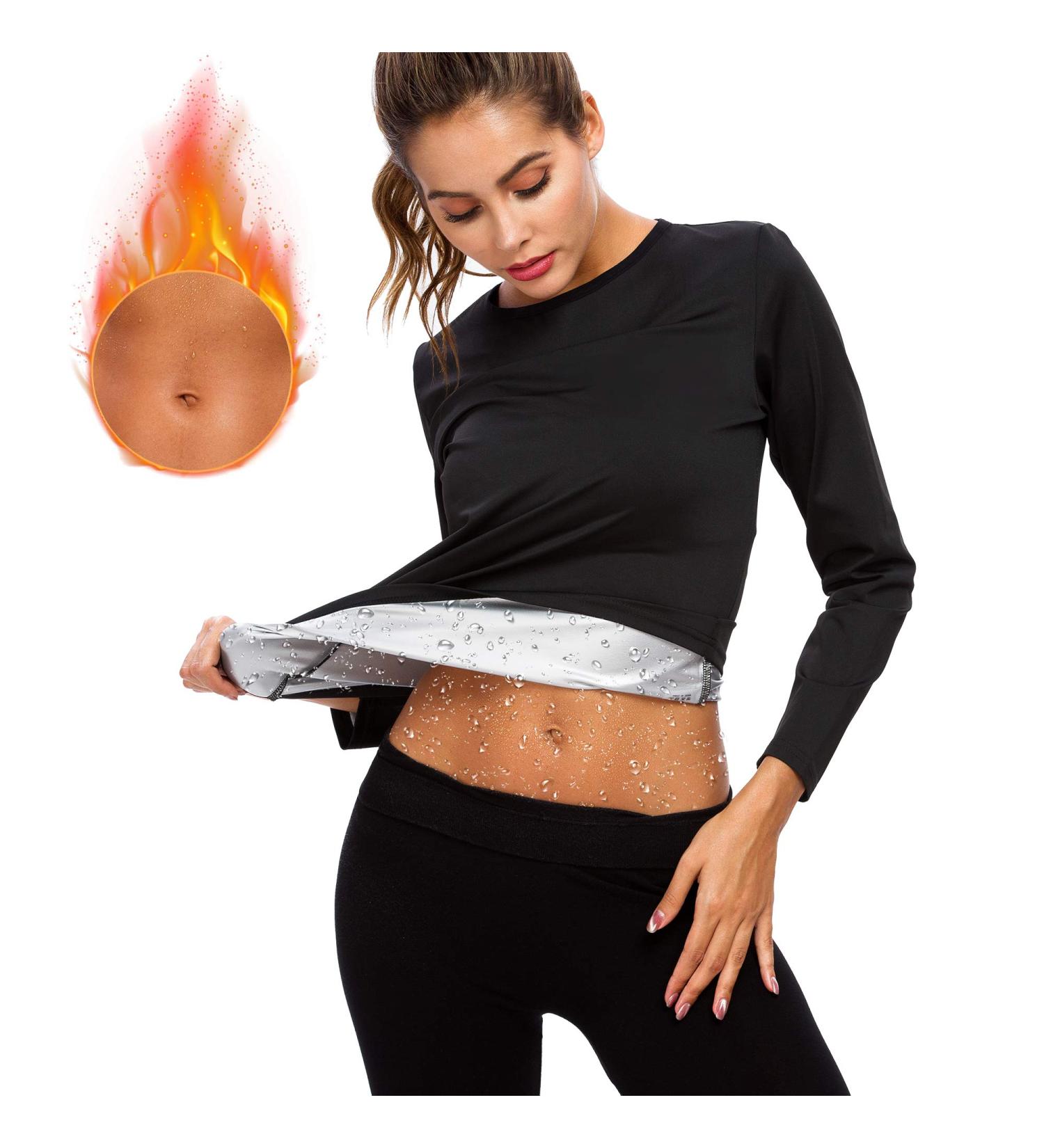 Shop Hocaies Women's Neoprene Sauna Shirt - XXL Fitness Corset for Enhanced Sweat & Body Shaping - Ideal for Cardio & Endurance Training - Buy Online on SooperMarket.com