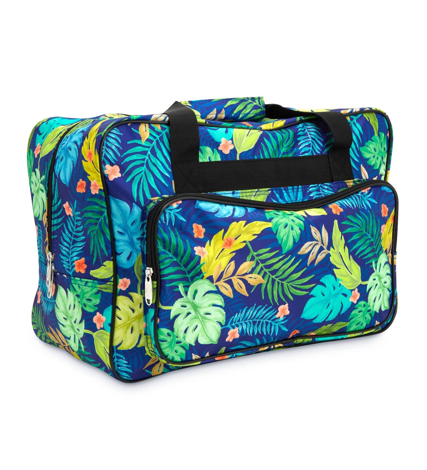 Tropical Leaves Sewing Machine Carrying Case & Organizer (18.1 x 9.4 x 12.2 In) - Buy Online on SooperMarket.com