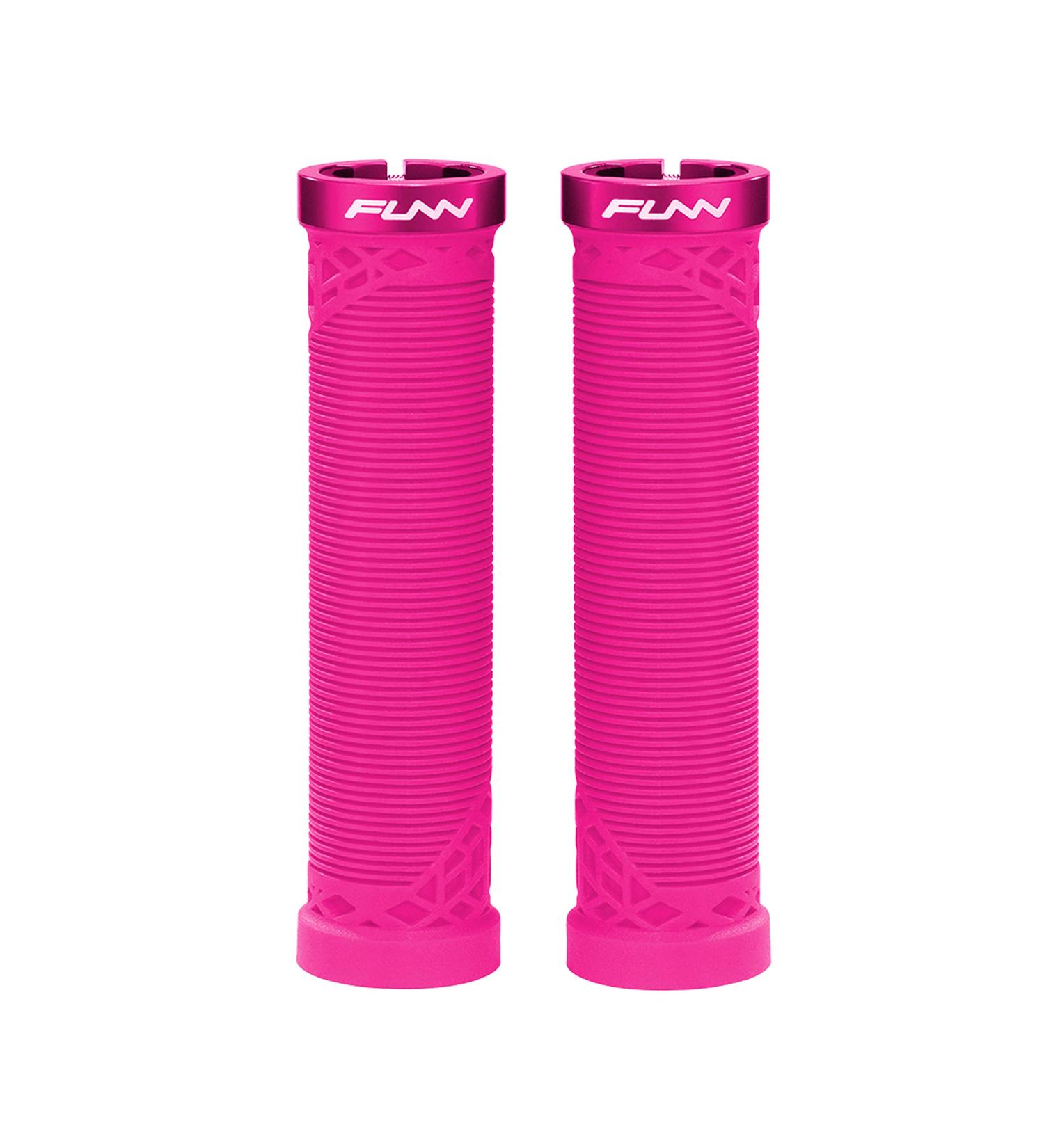 Fun Hilt Mountain Bike Handlebar Grips - Lightweight & Ergonomic - Pink MTB/BMX Grips with Single Lock On Clamp - Buy Online on SooperMarket.com