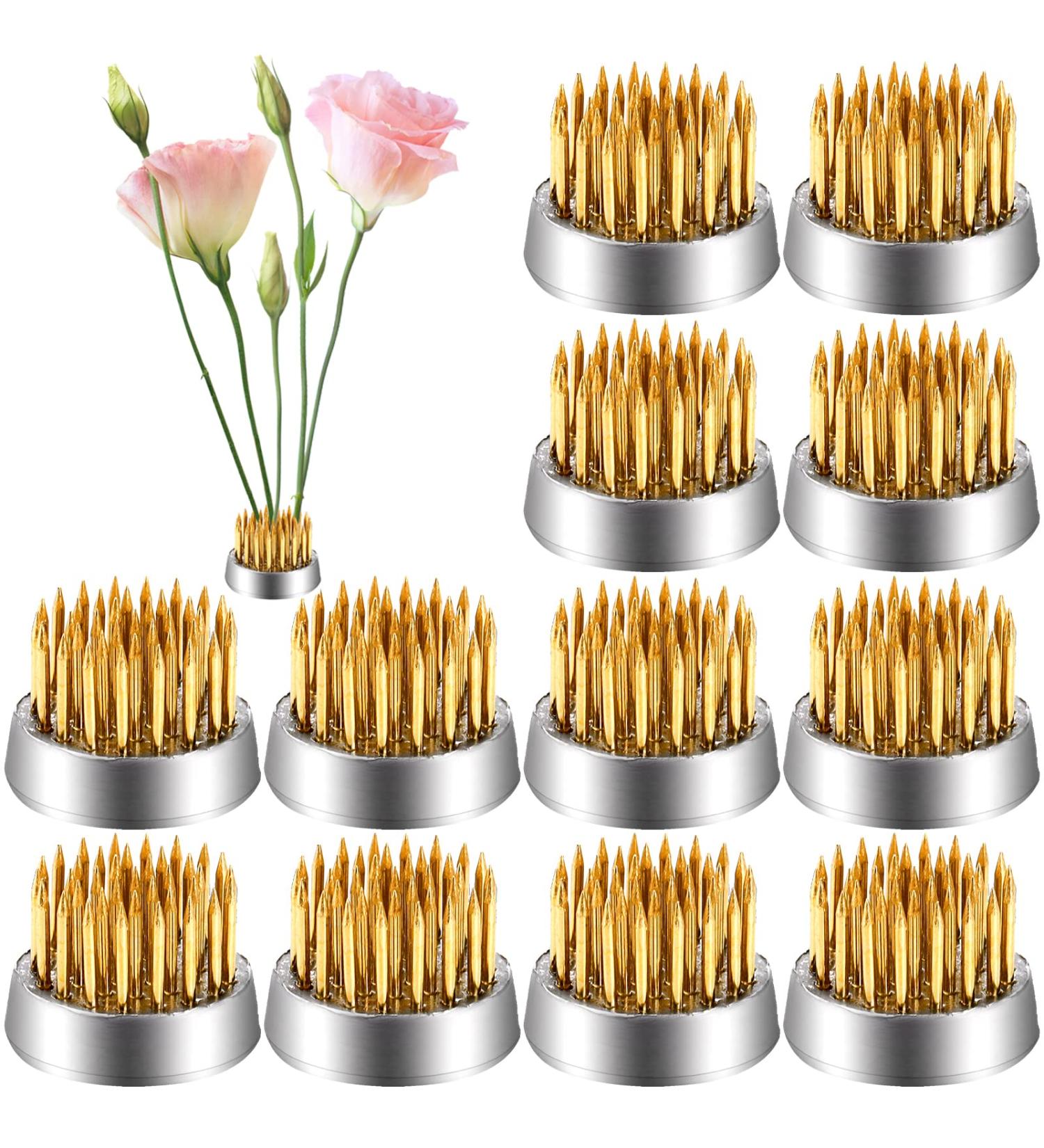 WUWEOT 12 Pack Floral Frog Pins - 0.9 Inch Round Flower Arranger for Small Vase Decoration - Ikebana Supplies - Buy Online on SooperMarket.com