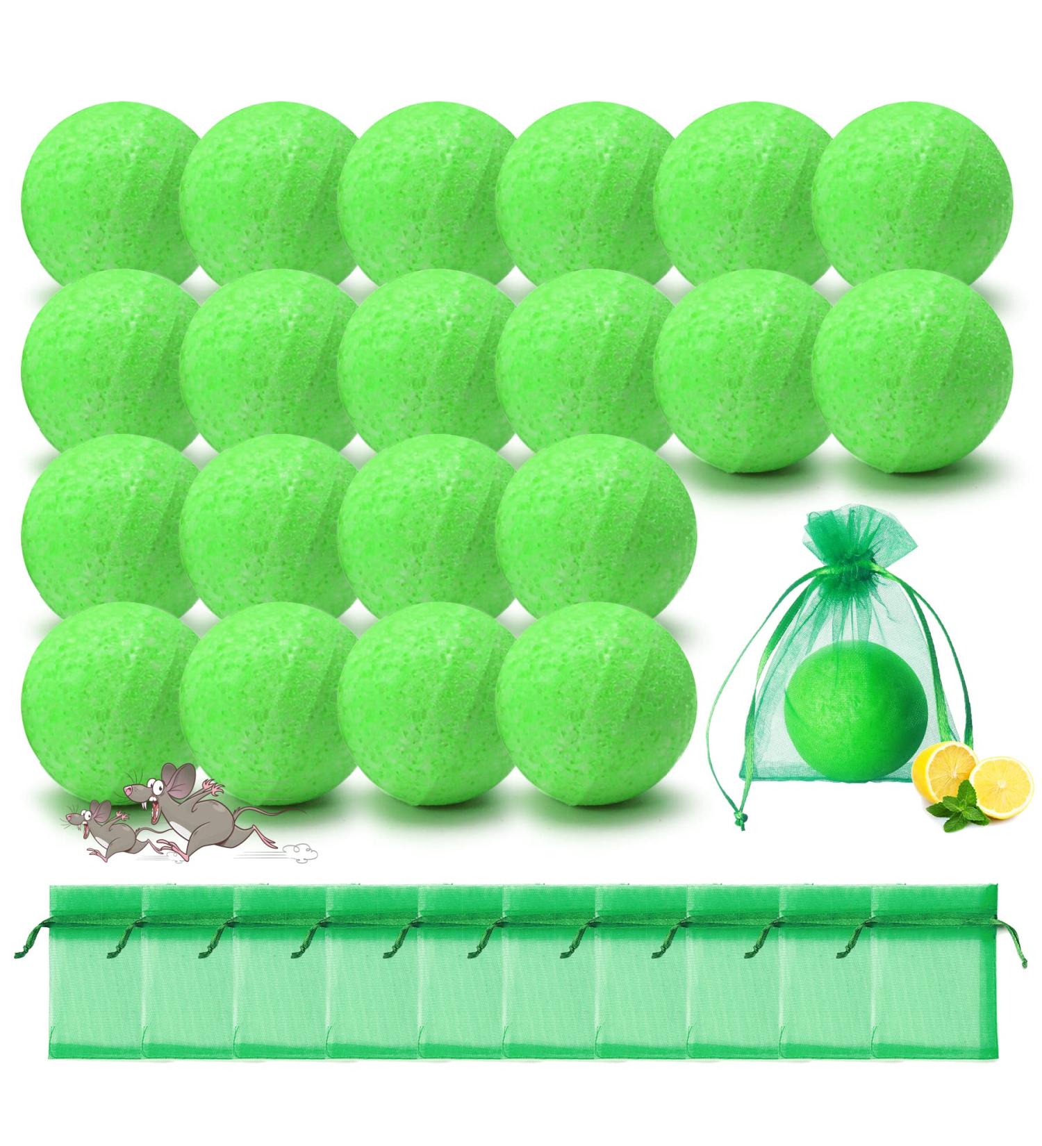 MAGIC CAT 20 Pack Peppermint Oil Rodent Repellent Balls - Natural Mouse Away for Car Engines, RV, Closet, Garage, Home - Pet Safe Rodent Control Solution - Buy Online on SooperMarket.com