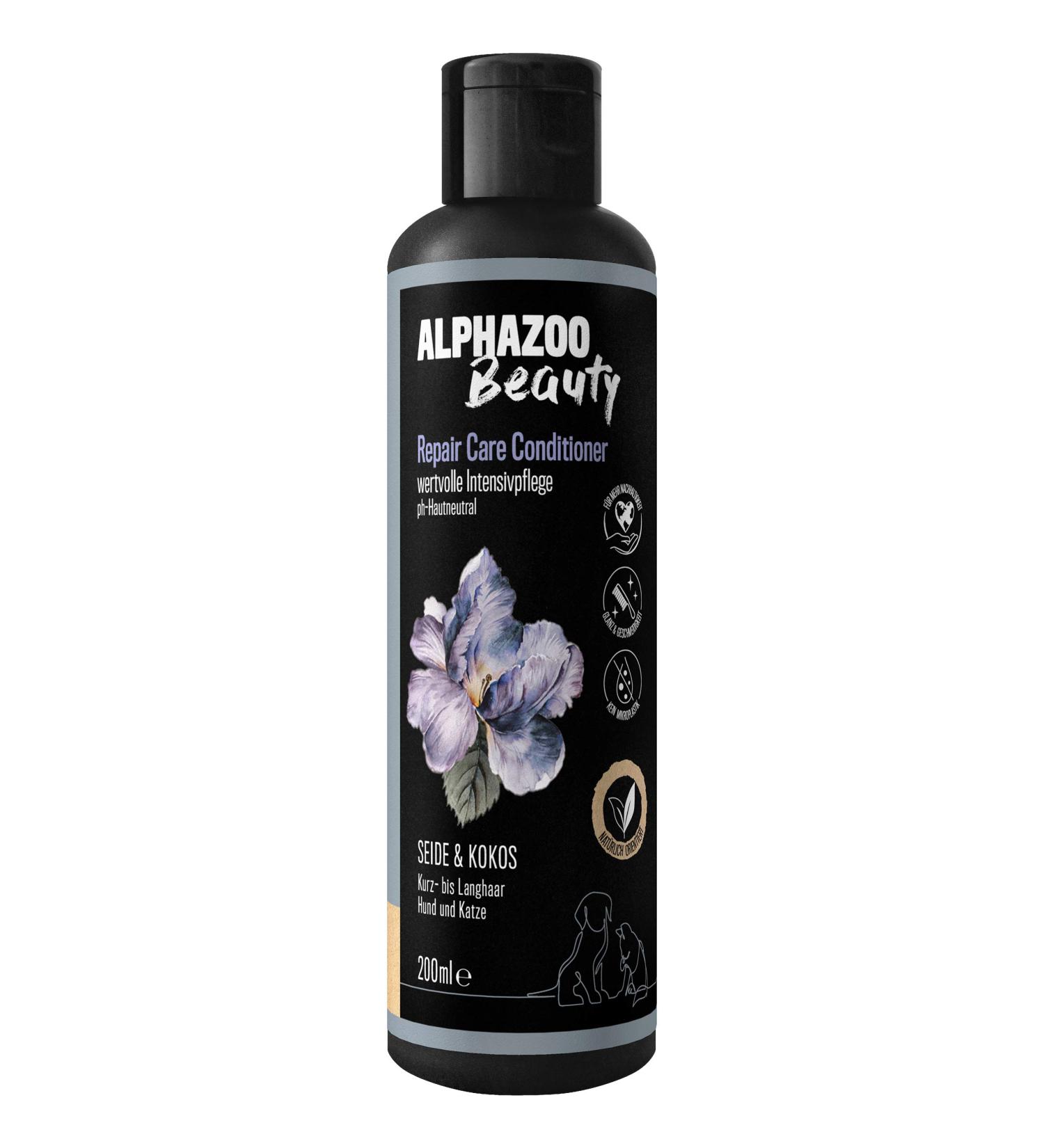 Alphazoo Repair & Care Conditioner 200ml for Cats & Dogs | Natural Shampoo for Soft Fur | All Breeds Langhaar & Kurzhaar - Buy Online on SooperMarket.com