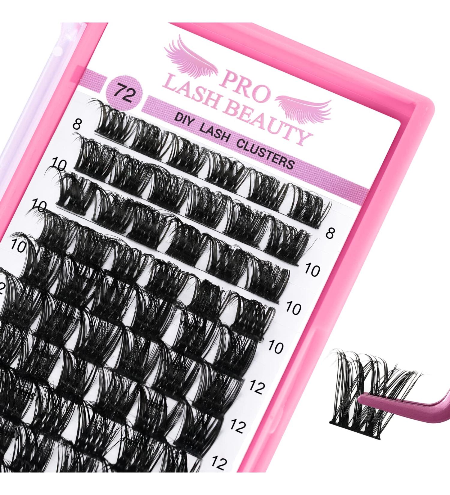 Cluster Lashes 72 Pcs Lash Clusters DIY Eyelash Extension Individual Cluster Eyelashes Tender Style Self-Application Fluffy Super Thin Band Reusable Soft & Comfortable(Tender-D-8-16mix) 8-16 mix Tender - Buy Online on SooperMarket.com