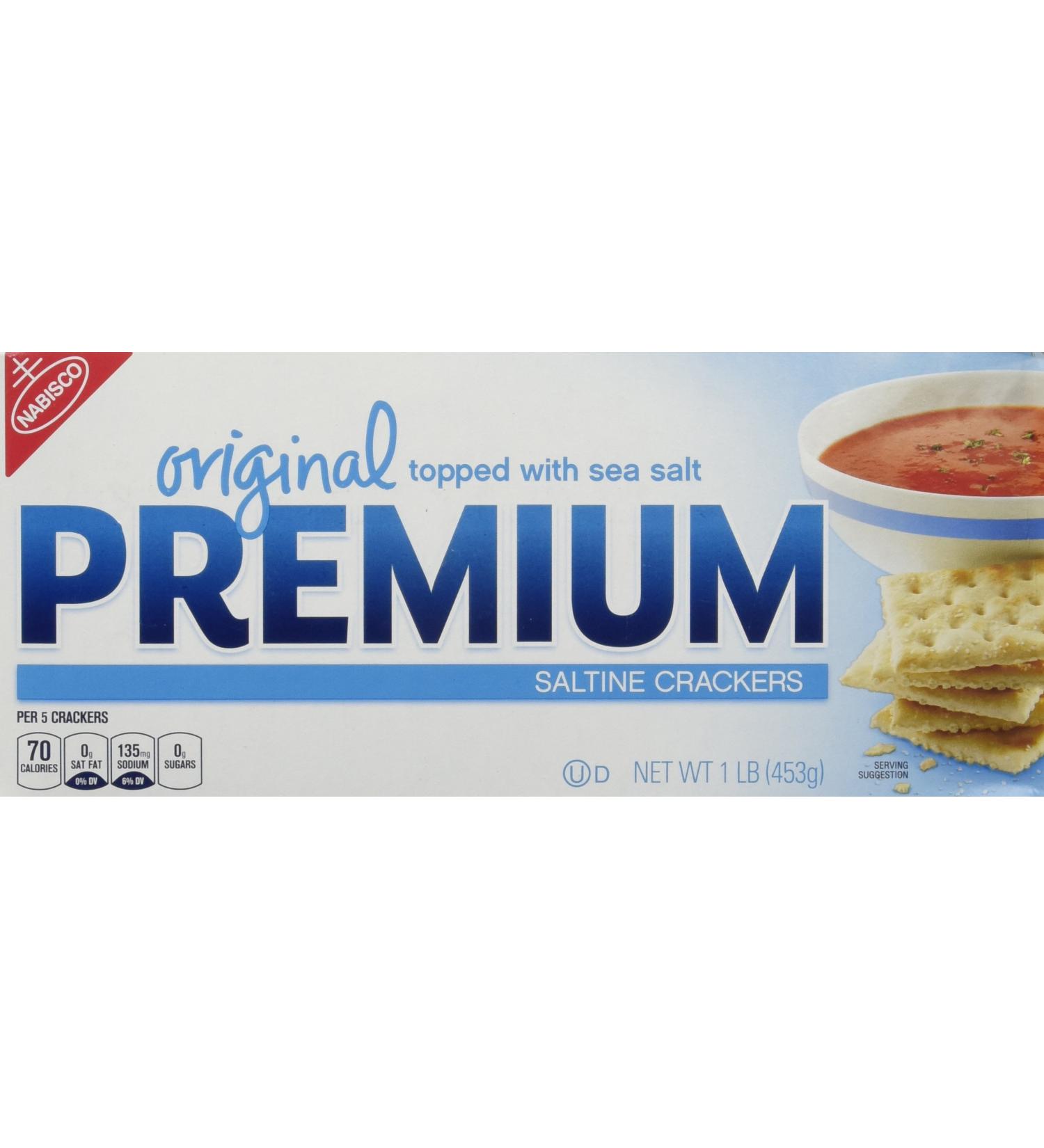 Nabisco Premium Saltine Crackers 16-Ounce Boxes - 2 Pack | 1 lb Each - Buy Online on SooperMarket.com