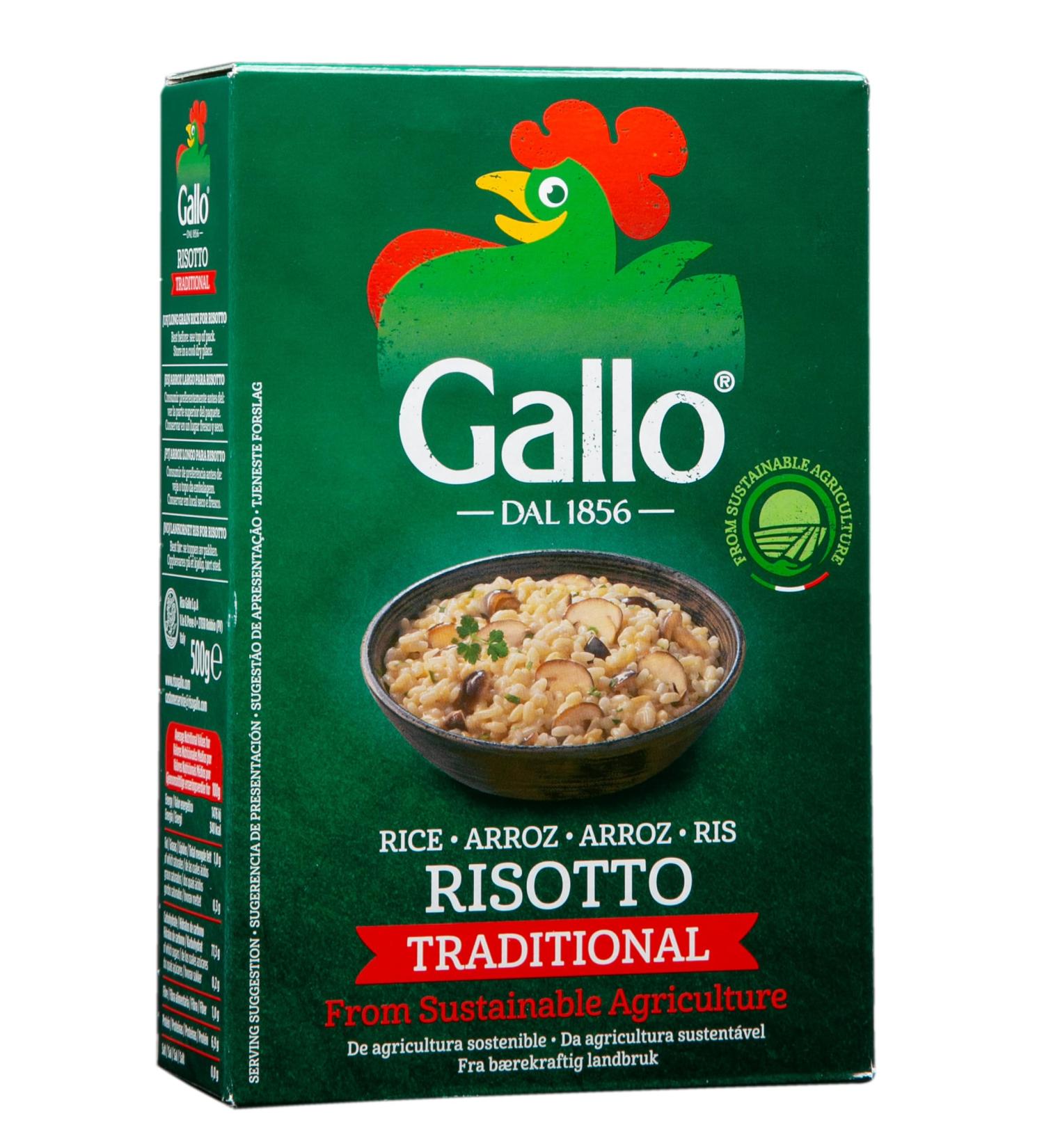 Riso Gallo Vegan Traditional Risotto 500g - Pack of 1 | Gluten-Free & Vegan-Friendly - Buy Online on SooperMarket.com