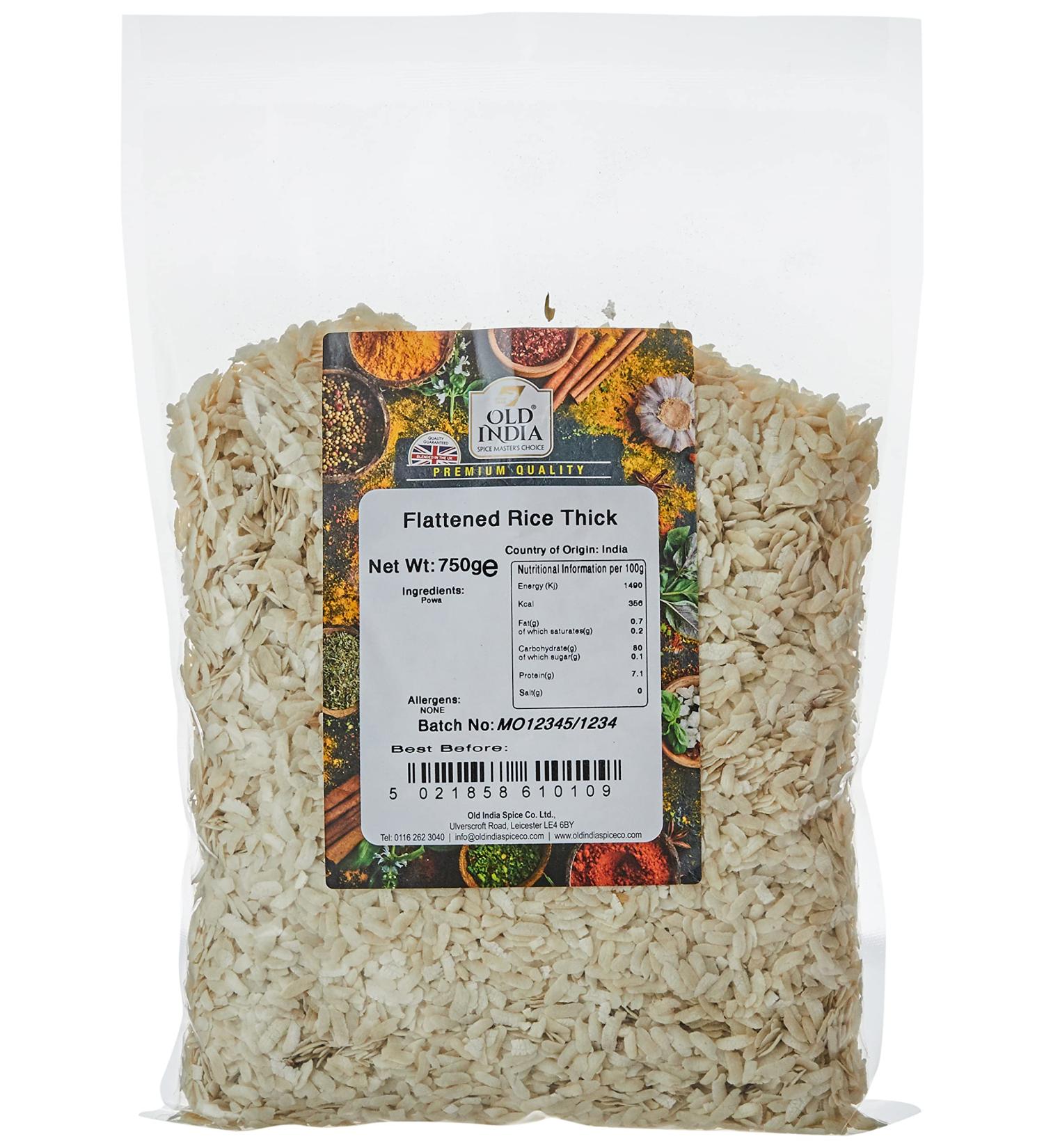 Old India Flattened Rice Thick 750g - Premium Quality Rice Flakes - Buy Online on SooperMarket.com