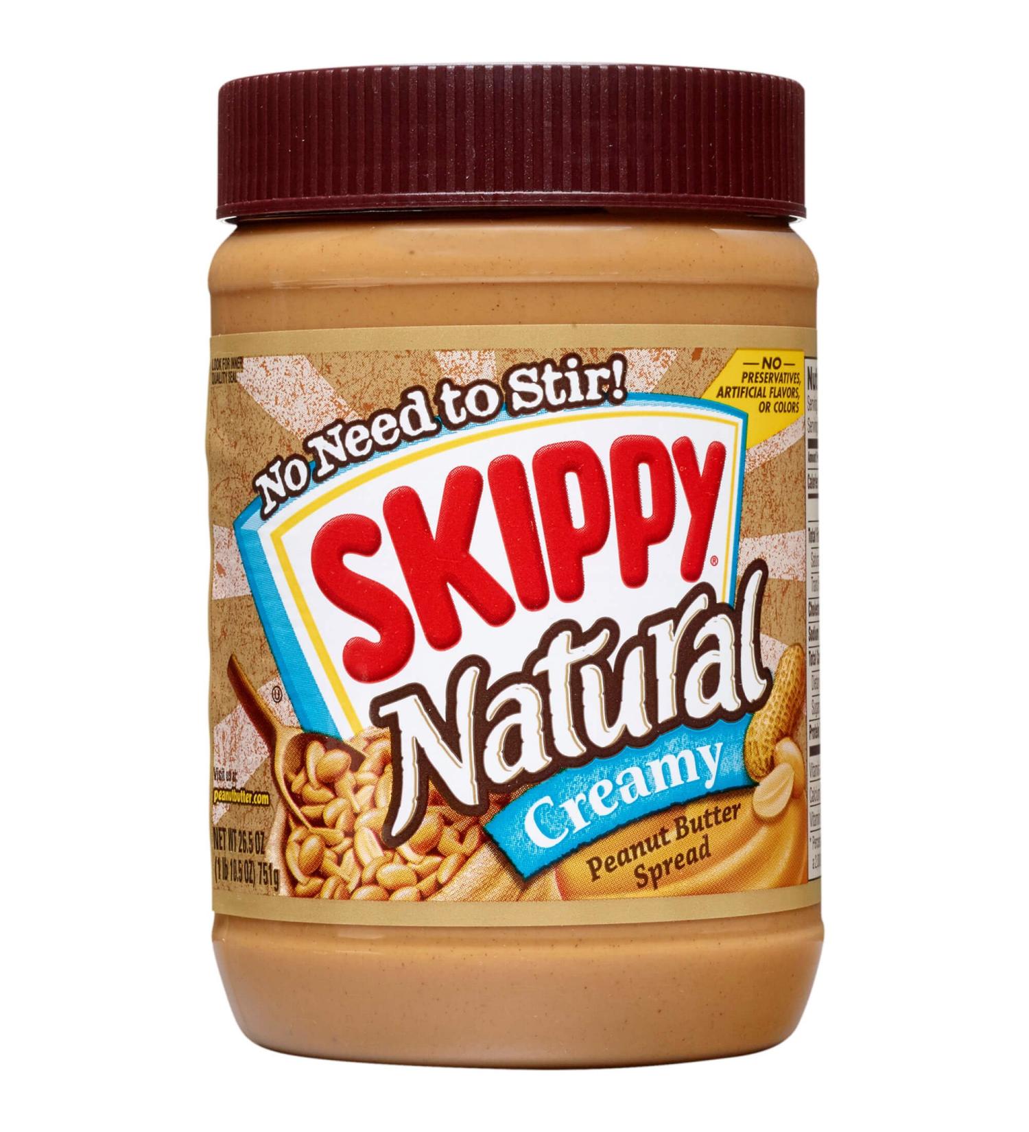 Skippy Natural Creamy Peanut Butter 26.5 oz - Smooth and Delicious - Buy Online on SooperMarket.com
