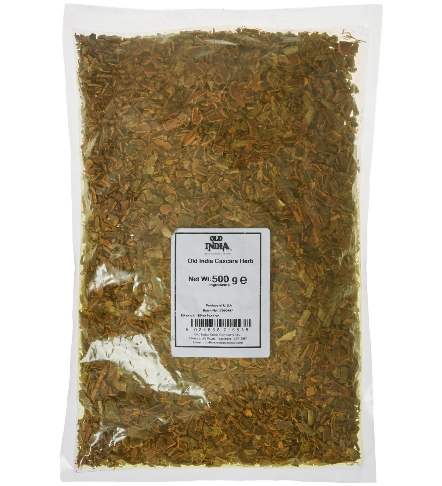 Old India Cascara Herb 500g - Natural Herbal Supplement (Pack of 1) - Buy Online on SooperMarket.com