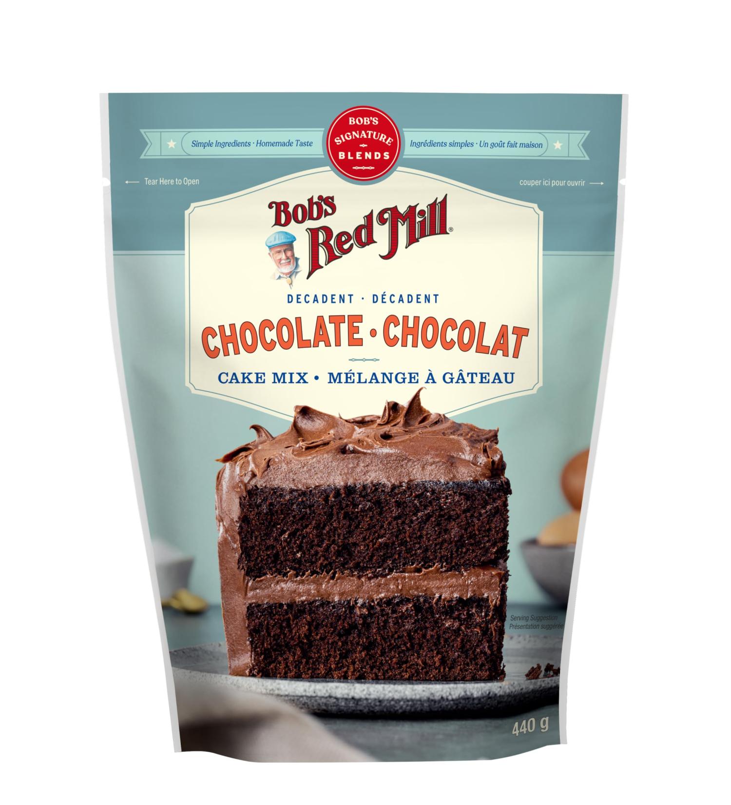 Bob's Red Mill Non-GMO Decadent Chocolate Cake Baking Mix 440 gr (Pack of 1) - Buy Online on SooperMarket.com