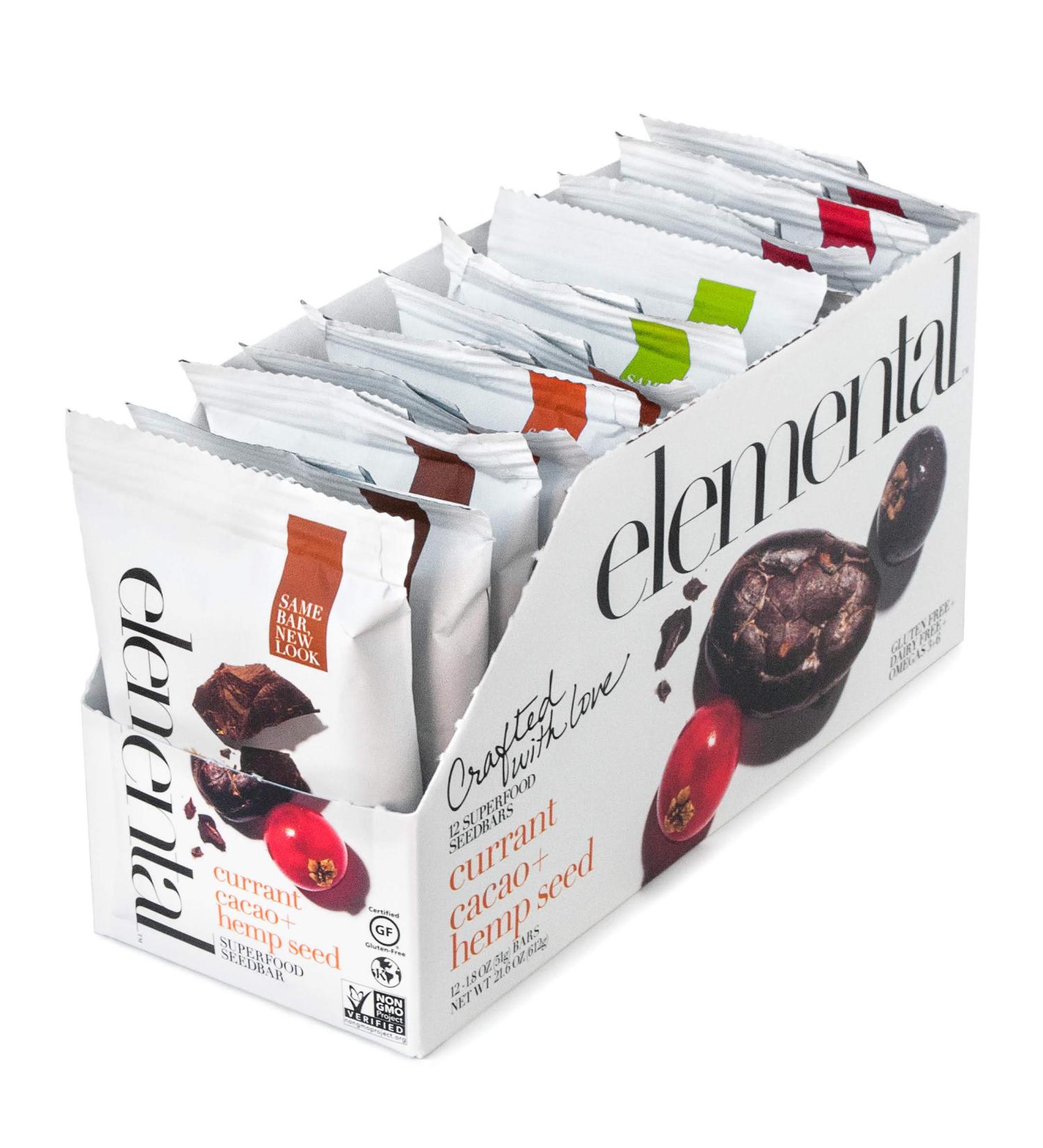 Elemental Superfood Variety Pack: 12 Organic Seedbars | Plant Based, Gluten-Free, Non-GMO & Dairy-Free | Kosher Certified | Refrigerated Bar - Buy Online on SooperMarket.com