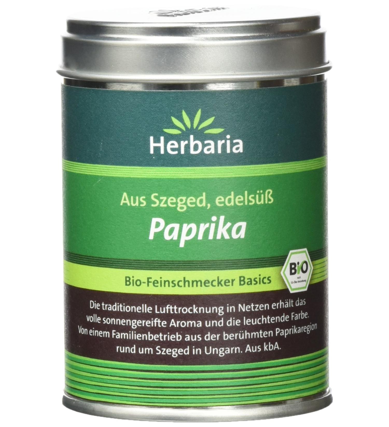 Buy Herbaria Organic Sweet Paprika - 80g Can | Premium Quality International Shipping - Buy Online on SooperMarket.com