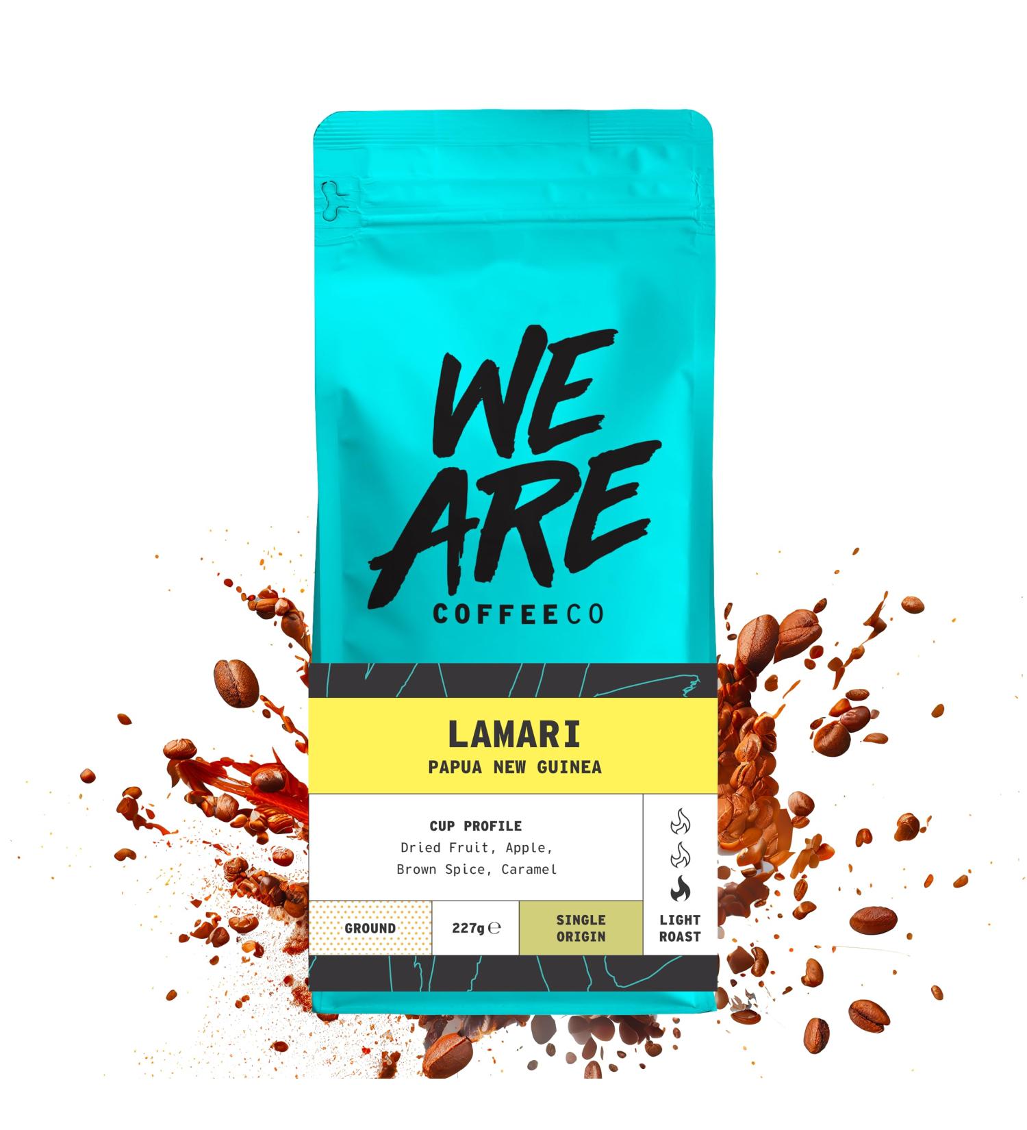 Coffee Ground for Cafetiere 227g Bag Papua New Guinea Ground Coffee Caramel & Fruits Notes 100% Arabica Light Roast Speciality Freshly Roasted Single Origin (We Are Coffee Co) Ground Cafetiere 227 g (Pack of 1) - Buy Online on SooperMarket.com