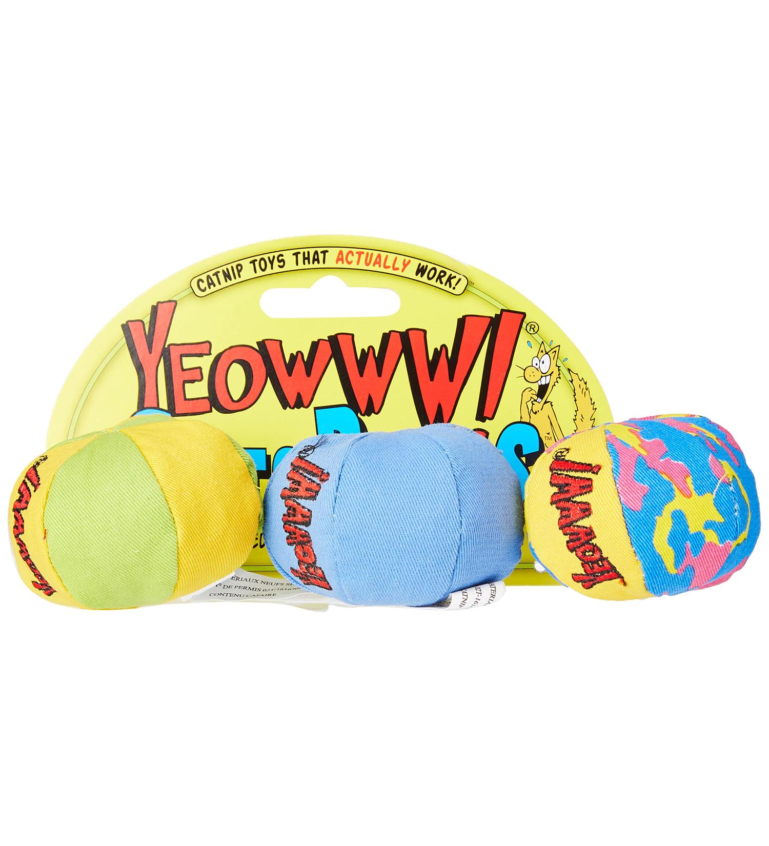 Yeowww! My Cats Balls 3-Pack - Best Catnip Toy Set for Playful Felines - Buy Online on SooperMarket.com