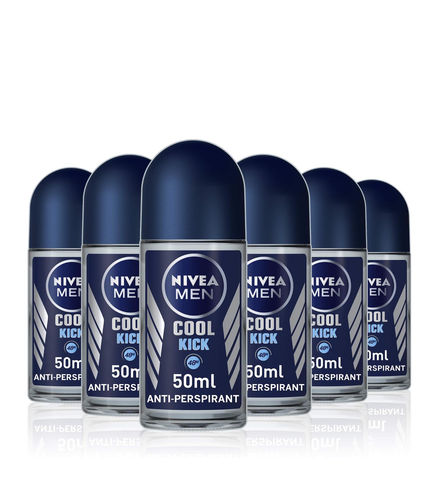 Nivea Men Cool Kick 48-Hour Anti-Perspirant Deodorant Roll-On 50ml - Buy Online on SooperMarket.com