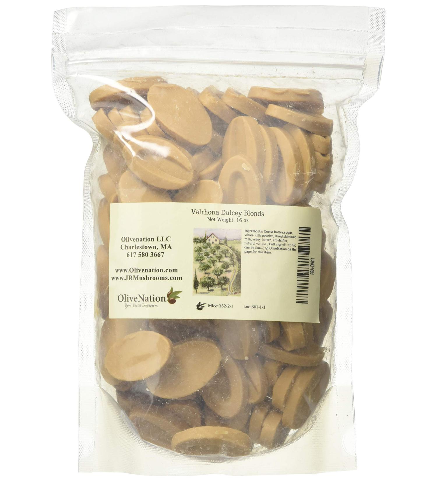 Valrhona Dulcey Blond Chocolate Feves - 1/2 lb | OliveNation - Buy Online on SooperMarket.com