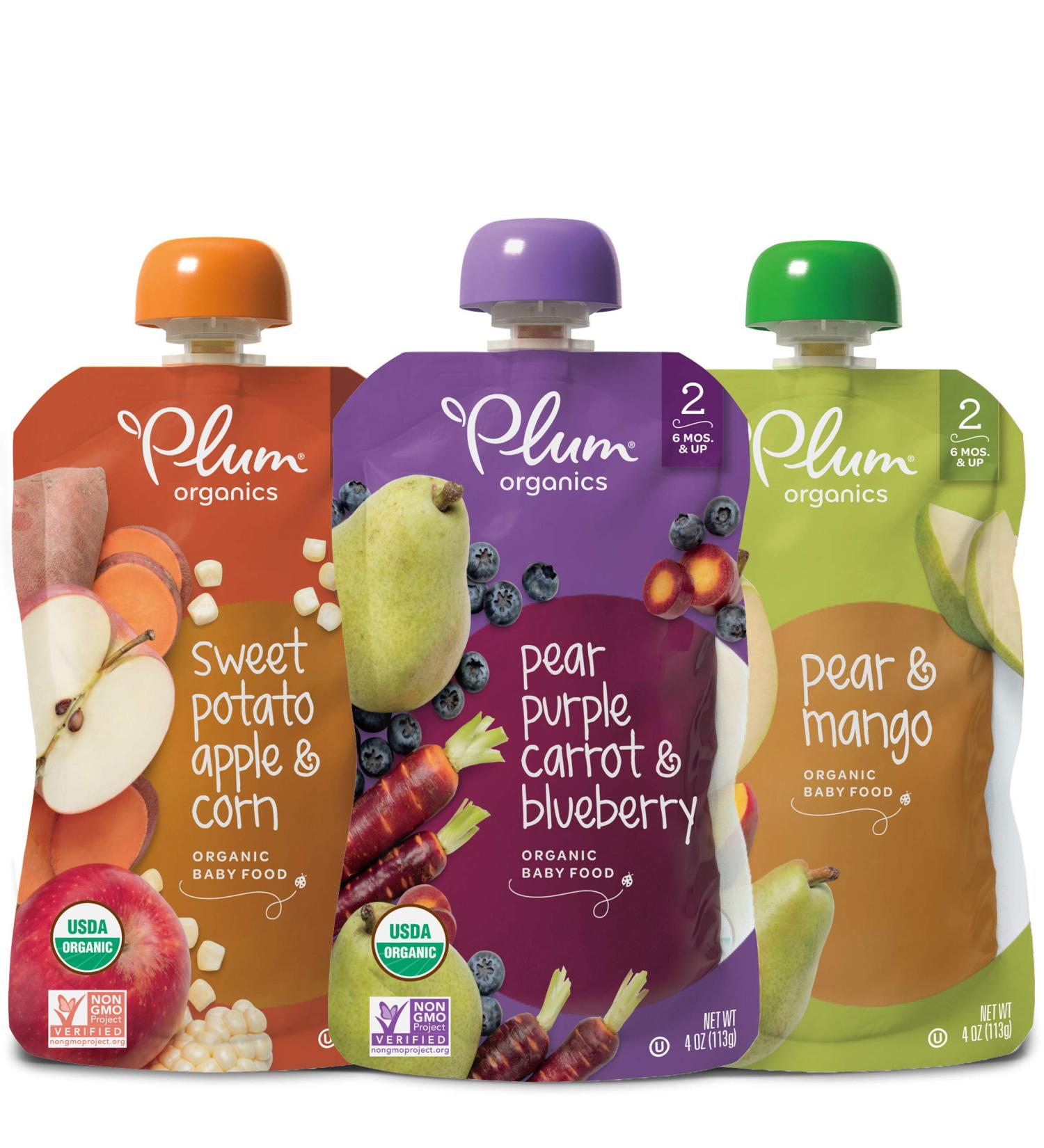 Plum Organics Stage 2 Baby Food Pouch Variety Pack | Fresh Organic Fruit & Veggie Blend | 4oz, 18 Pack | Babies, Kids, Toddlers - Buy Online on SooperMarket.com
