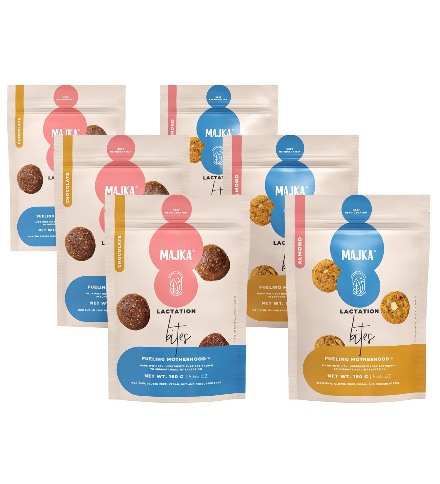 Majka Organic Lactation Cookies for Nursing Moms - Boost Breast Milk Supply & Energy - Vegan & Gluten Free - Variety 6 Pack - Buy Online on SooperMarket.com