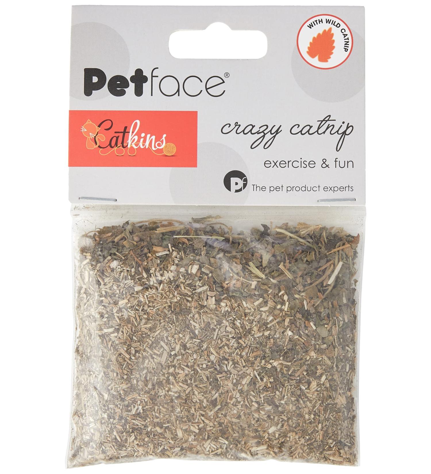 Petface Catkins Crazy Catnip - 100% Natural Wild Catnip for Playful Cats - Buy Online on SooperMarket.com