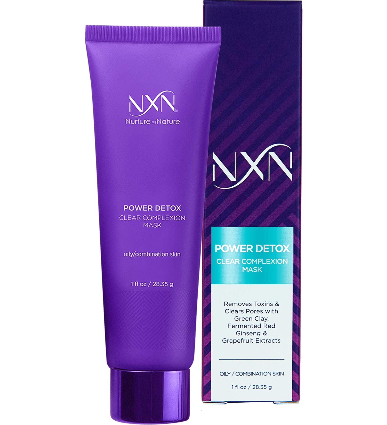 NXN Kaolin Clay Detox Face Mask | Licorice Root & Grapeseed Oil for Oily/Combination Skin - 1.0 Fl Oz | International Shipping - Buy Online on SooperMarket.com