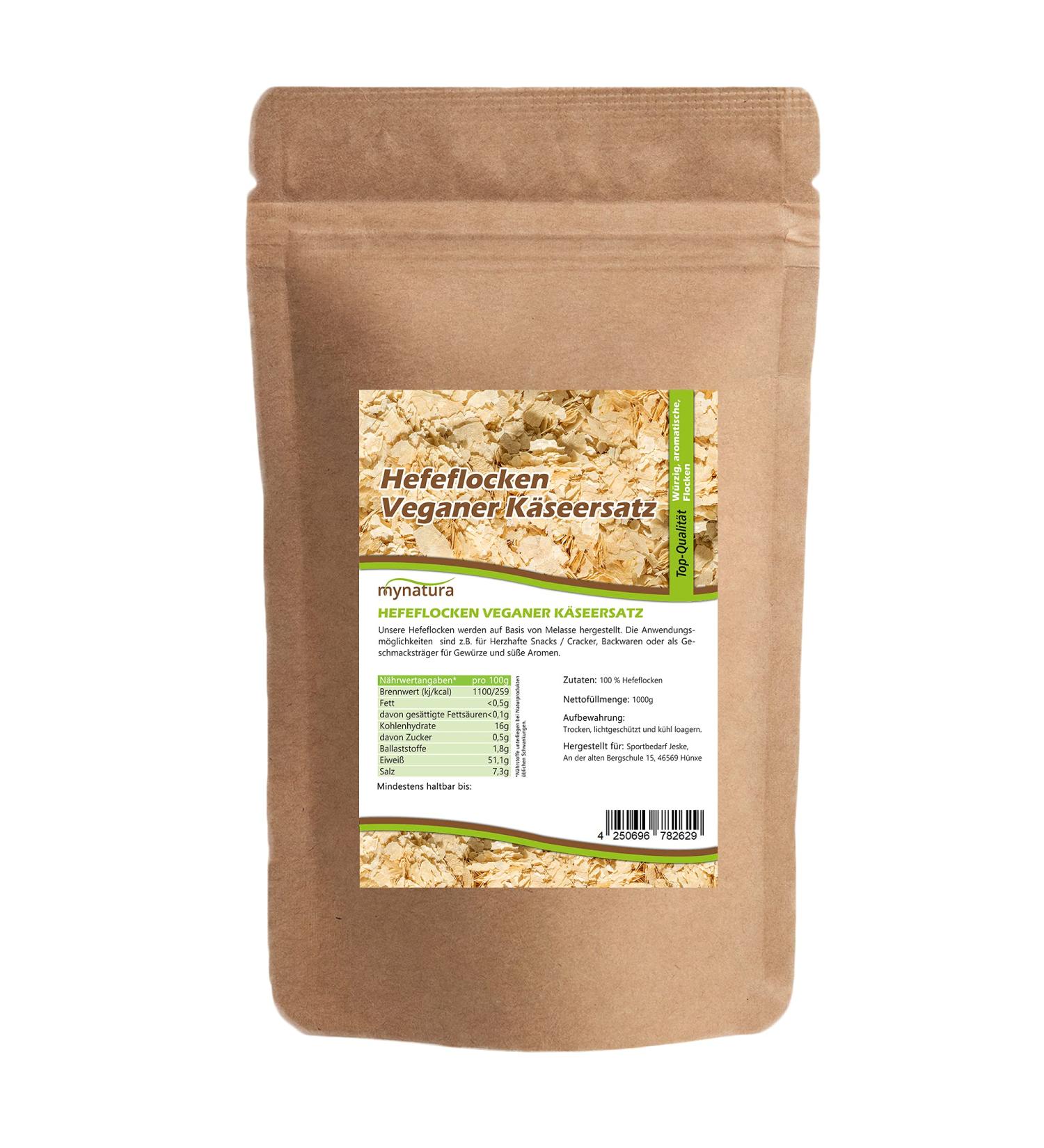 Mynatura yeast flakes bag | Vegan cheese substitute I Cooking I Baking I Muesli I Porridge I Cheese crackers (2x 1000g) 2 kg (1 pack)