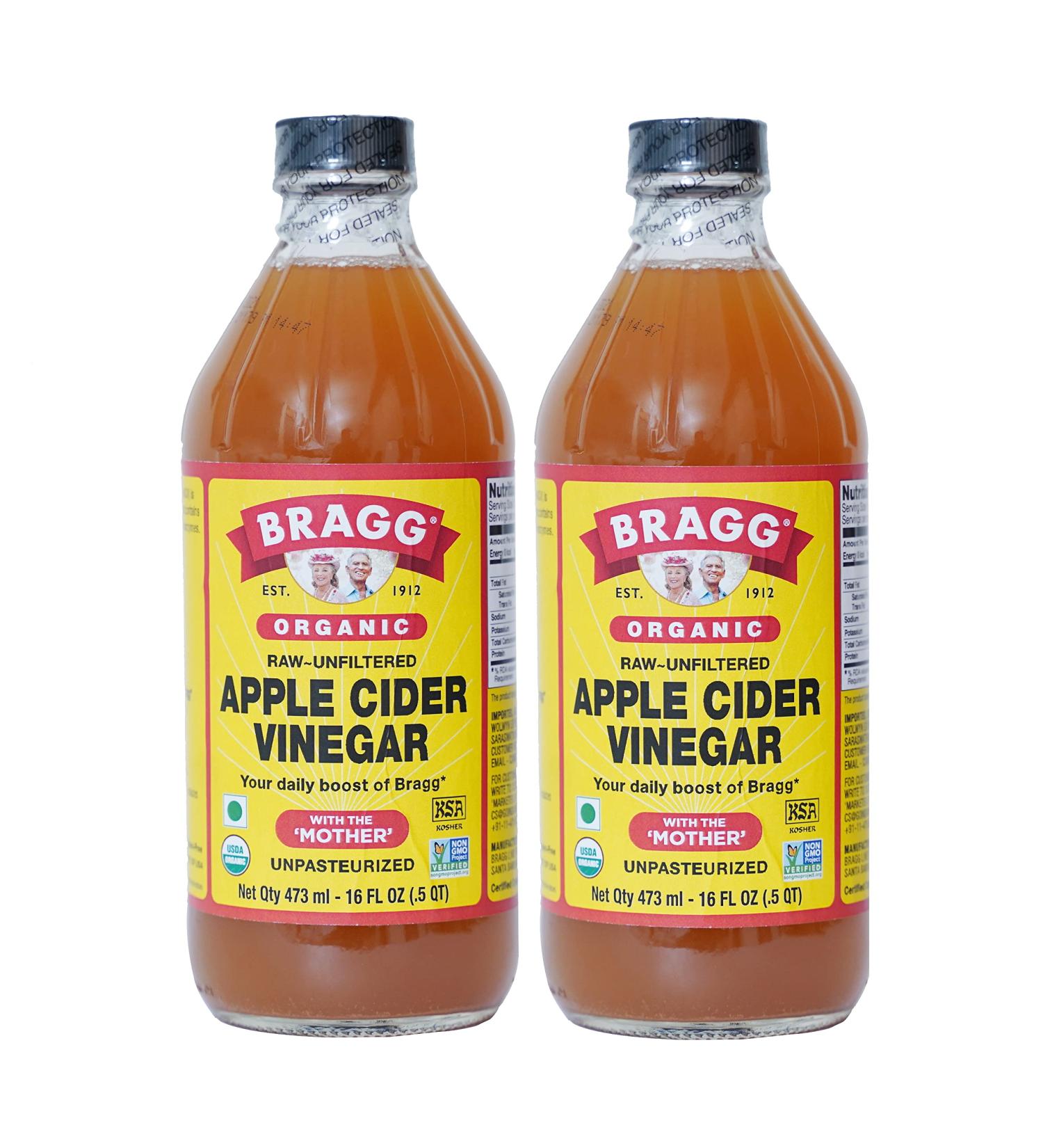 Bragg Organic Apple Cider Vinegar with the Mother - 2 Pack, 16oz Each - USDA Certified, Raw & Unfiltered - Buy Online on SooperMarket.com