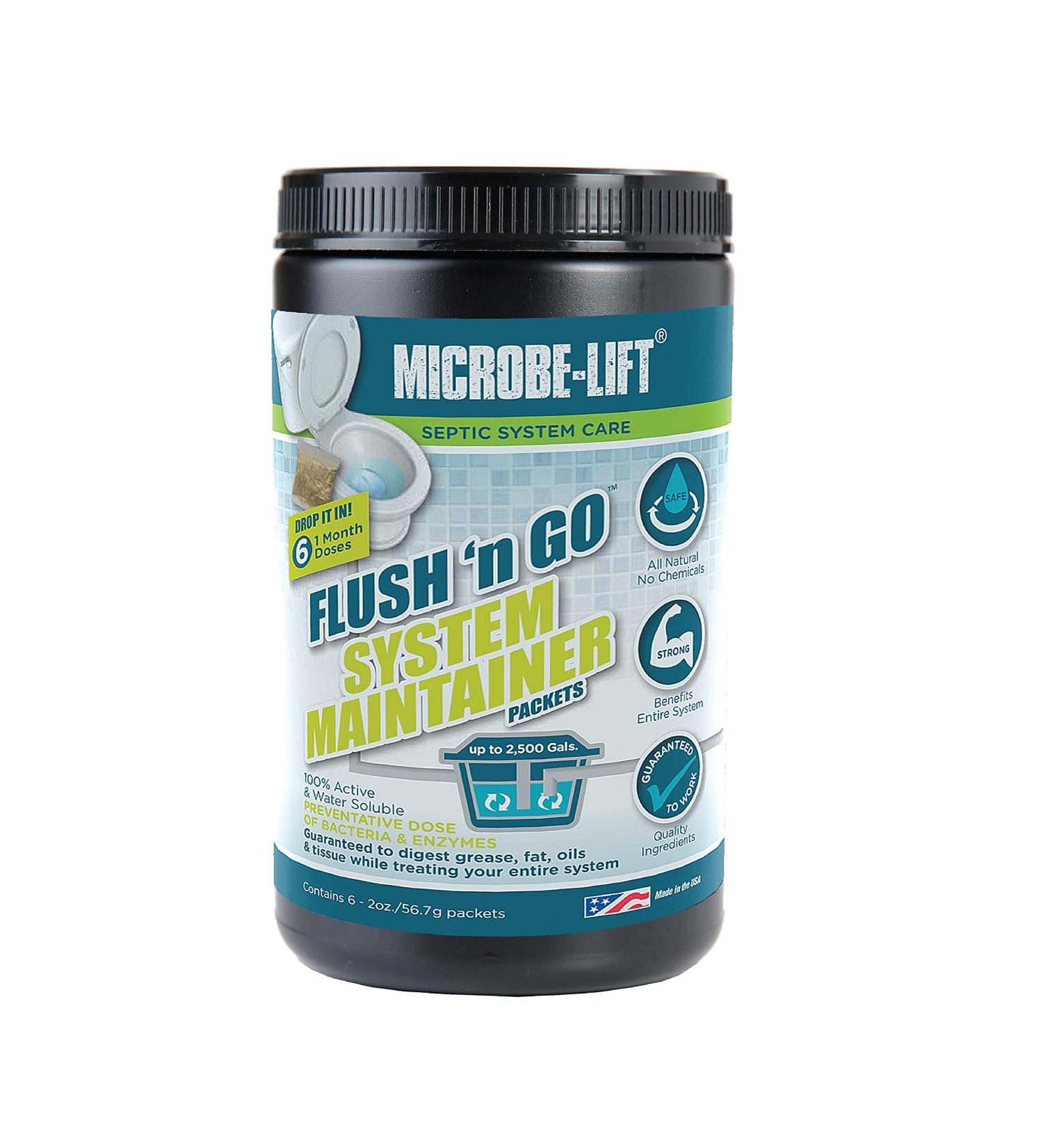 MICROBE-LIFT Septic Tank Treatment | Flush N Go System Maintainer | 6 Packets | Effective Waste Breakdown | International Shipping Available - Buy Online on SooperMarket.com