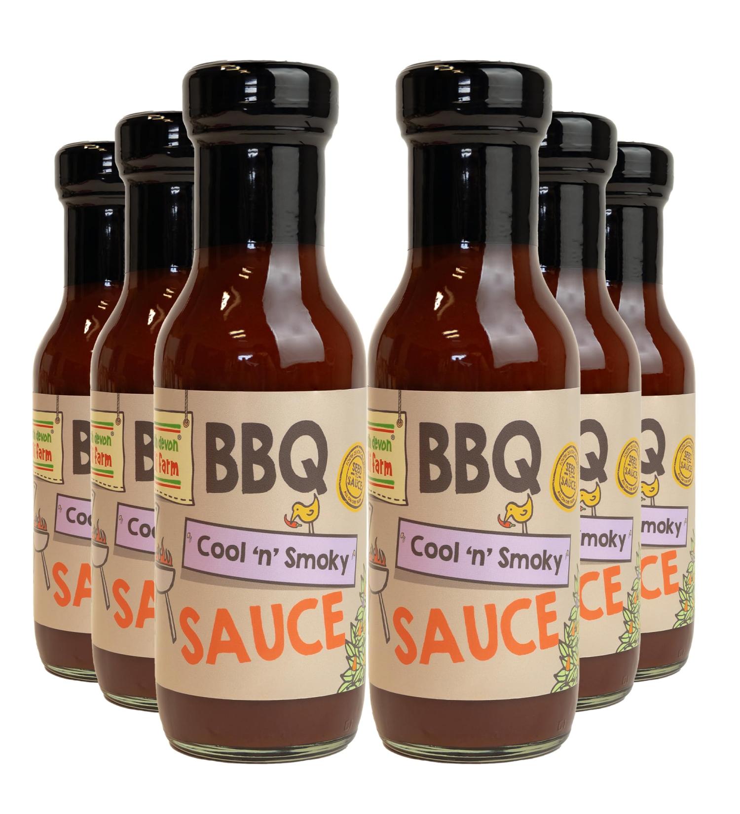 South Devon Chilli Farm | Cool 'n' Smoky BBQ Sauce Homegrown Gluten-Free Vegan MILD heat Delicious Marinade Barbecue Dipping - Case of 6 280g - Buy Online on SooperMarket.com