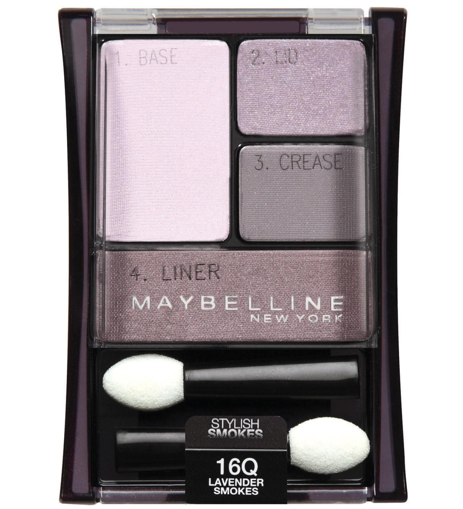 Maybelline New York Expert Wear Eyeshadow Quads  16q Lavender Smokes Stylish Smokes  0.17 Ounce Violet