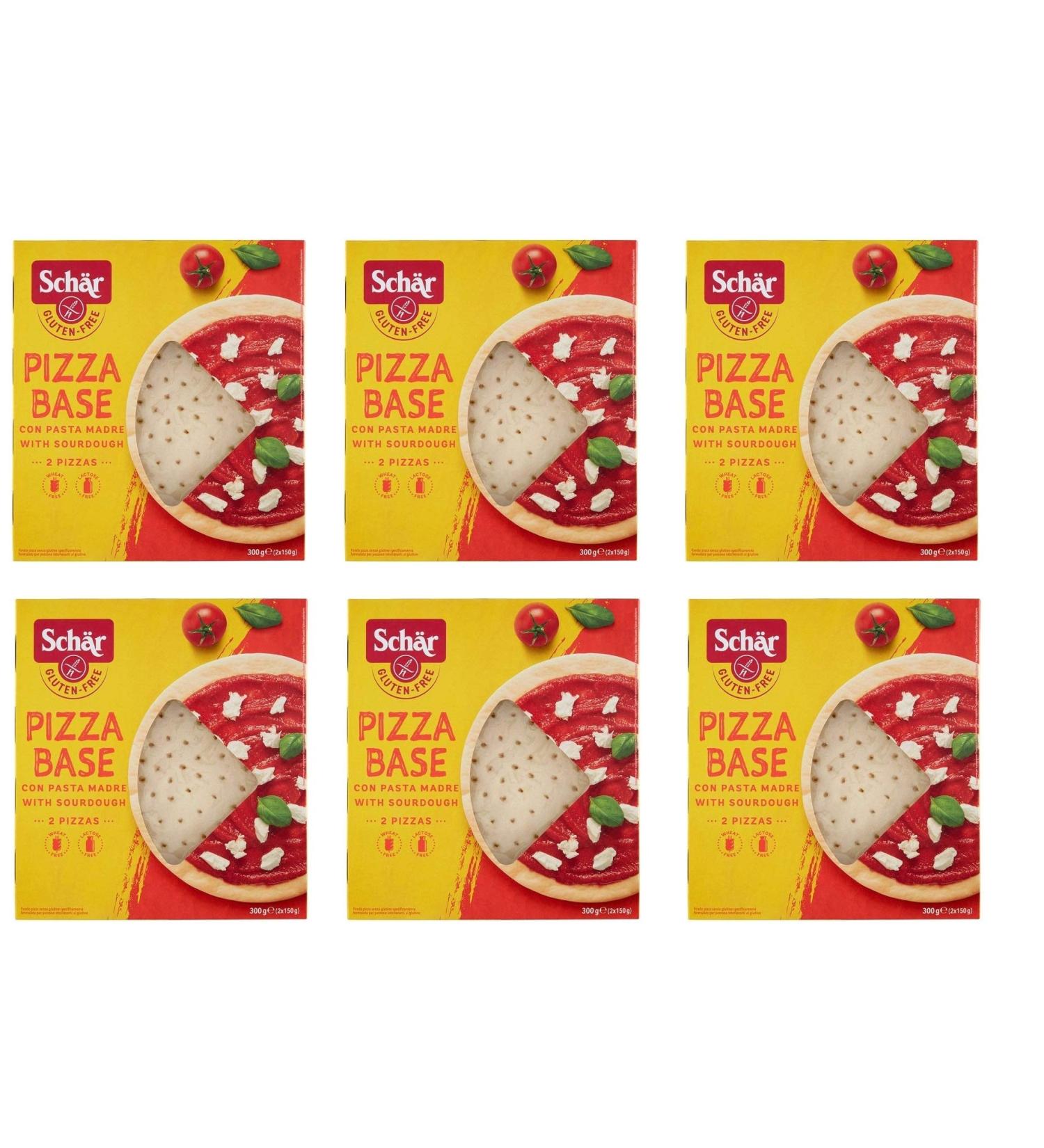 6x Sch r Gluten Free Pizza Base Pizza base with sourdough (2 x 150g) 300g gluten -free product finished in 15 min formulated for celiac disease