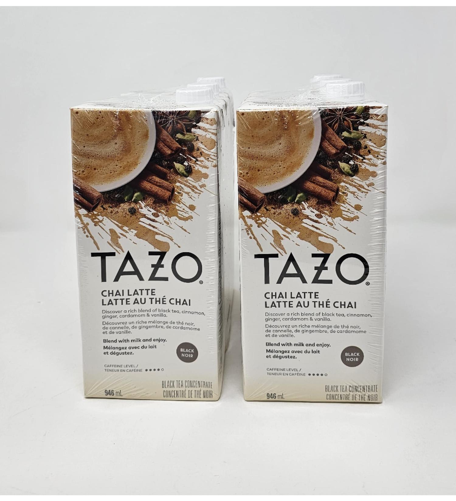 Tazo Chai Latte Black Tea Concentrate Blend with Milk & Enjoy! - 6 x 946mL - Buy Online on SooperMarket.com