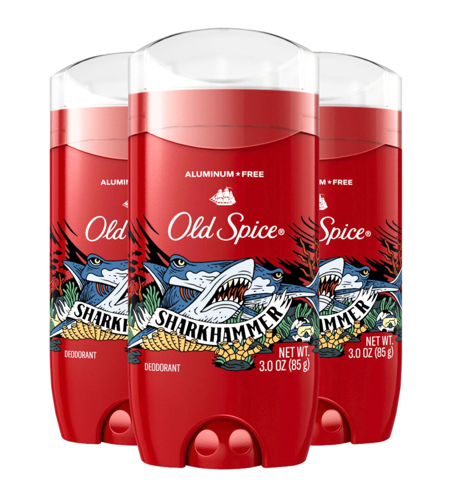 Old Spice Aluminum Free Deodorant for Men Sharkhammer 3oz (Pack of 3) Sharkhammer 3 Ounce (Pack of 3) - Buy Online on SooperMarket.com