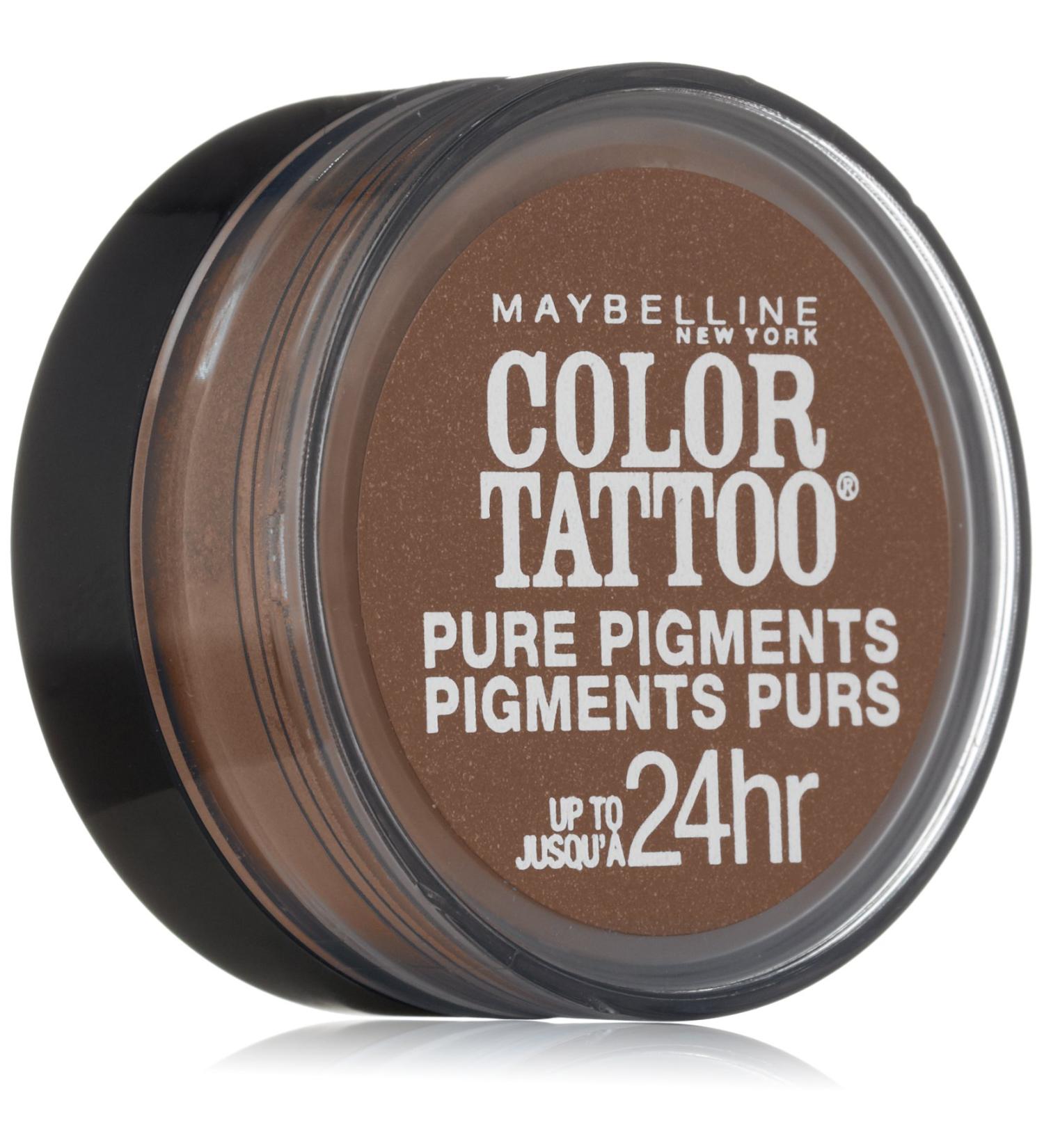 Maybelline New York Eye Studio Color Tattoo Pure Pigments  Downtown Brown  0.05 Ounce