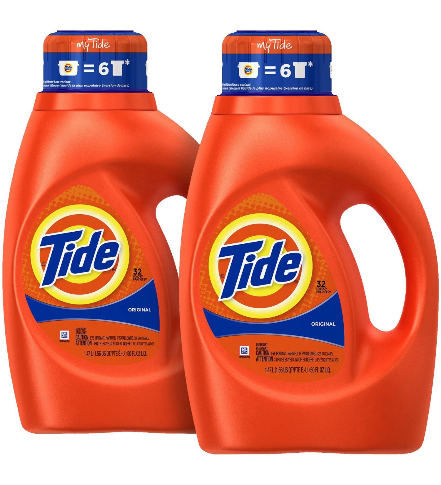 Tide Liquid Detergent Original Scent 50 Fluid Ounce (2pk)