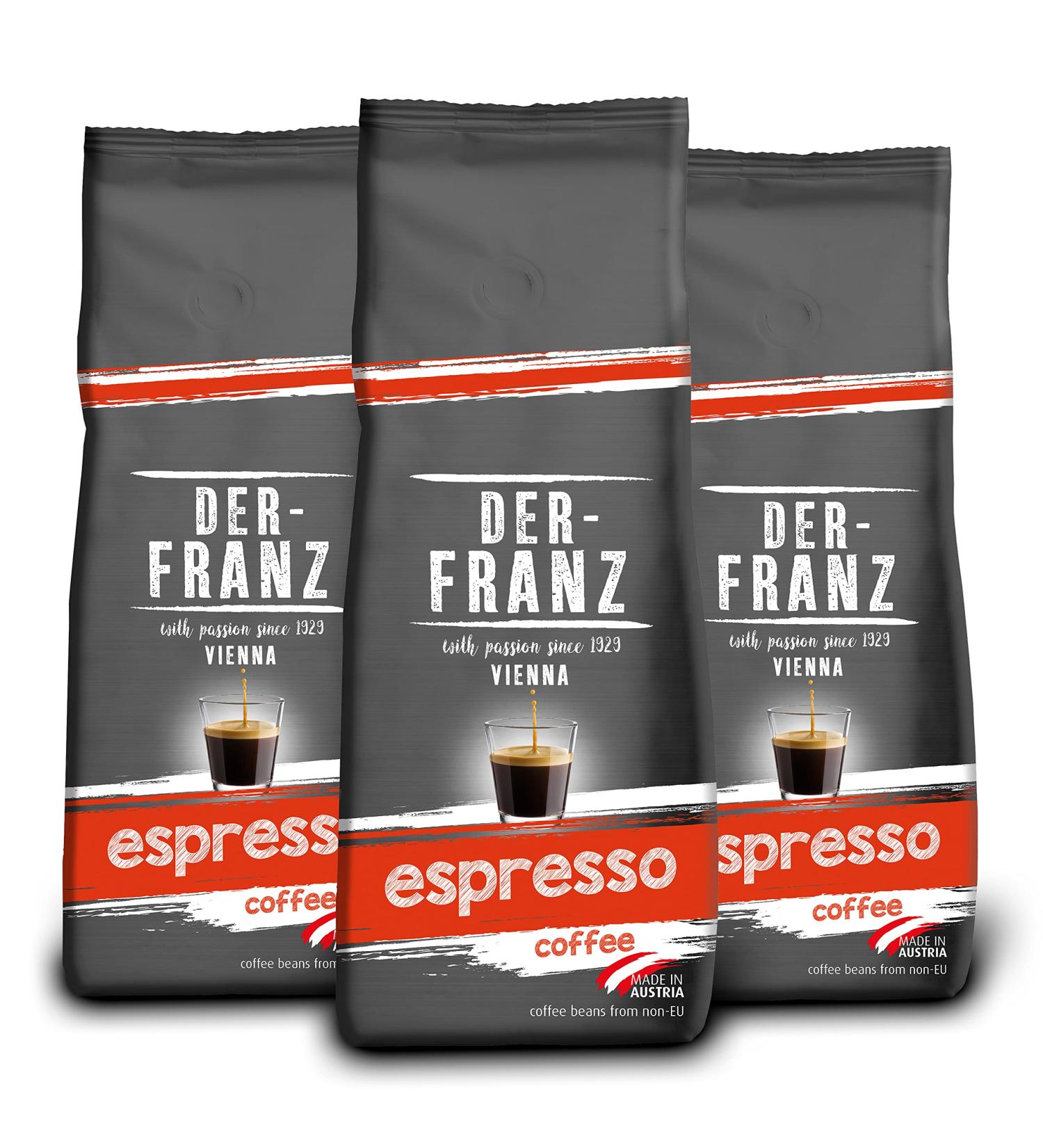 Premium Der-Franz Whole Bean Espresso Coffee - 3 x 500g Pack | International Shipping Available - Buy Online on SooperMarket.com