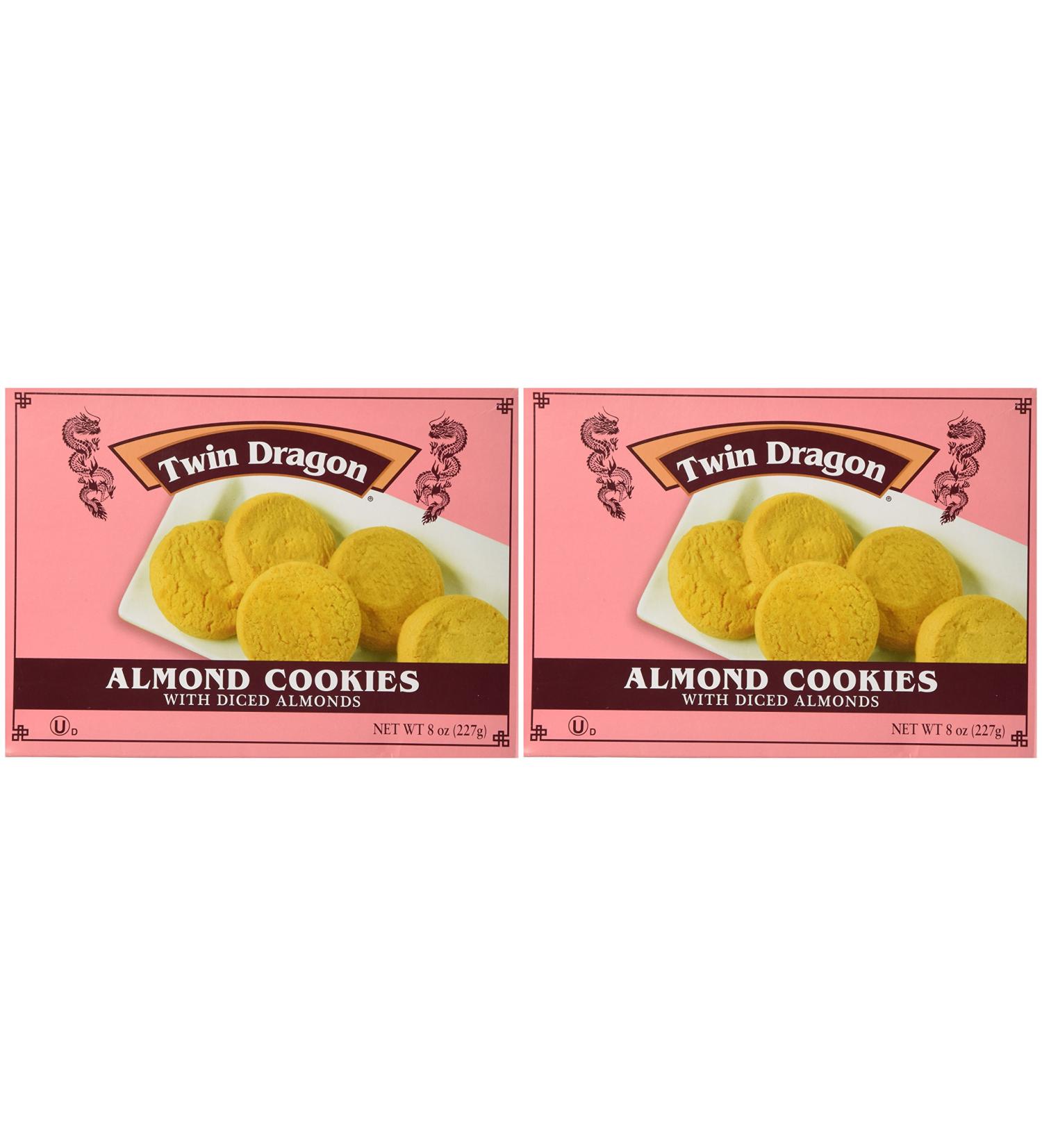 Twin Dragon Almond Cookies 8 Oz - Pack of 2 | Delicious Almond Flavored Treats - Buy Online on SooperMarket.com