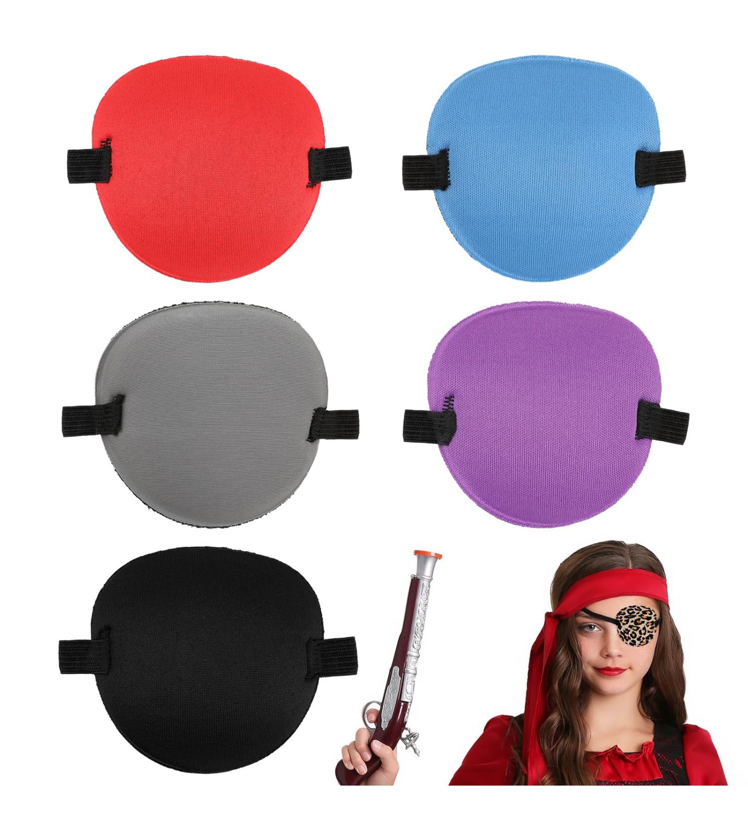 JSRQT 6 Pack Single Eye Patch Adjustable Eye Patch After Surgery Amblyopia Strabismus Lazy Eye Patches Super Soft Eye Mask for Pirate Cosplay Costume - Buy Online on SooperMarket.com