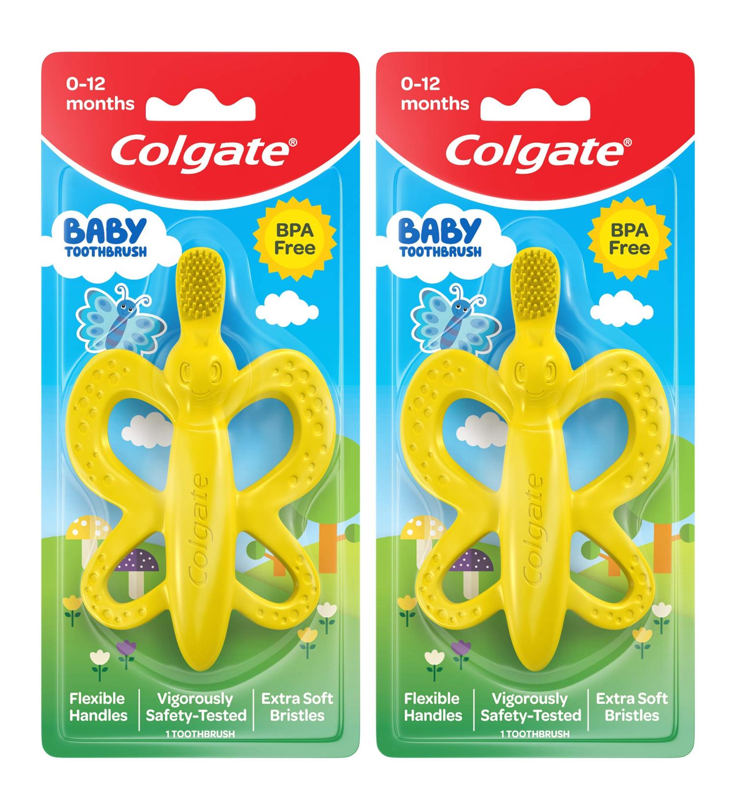 Colgate Baby Toothbrush and Teether BPA Free - 2 Pack - Buy Online on SooperMarket.com