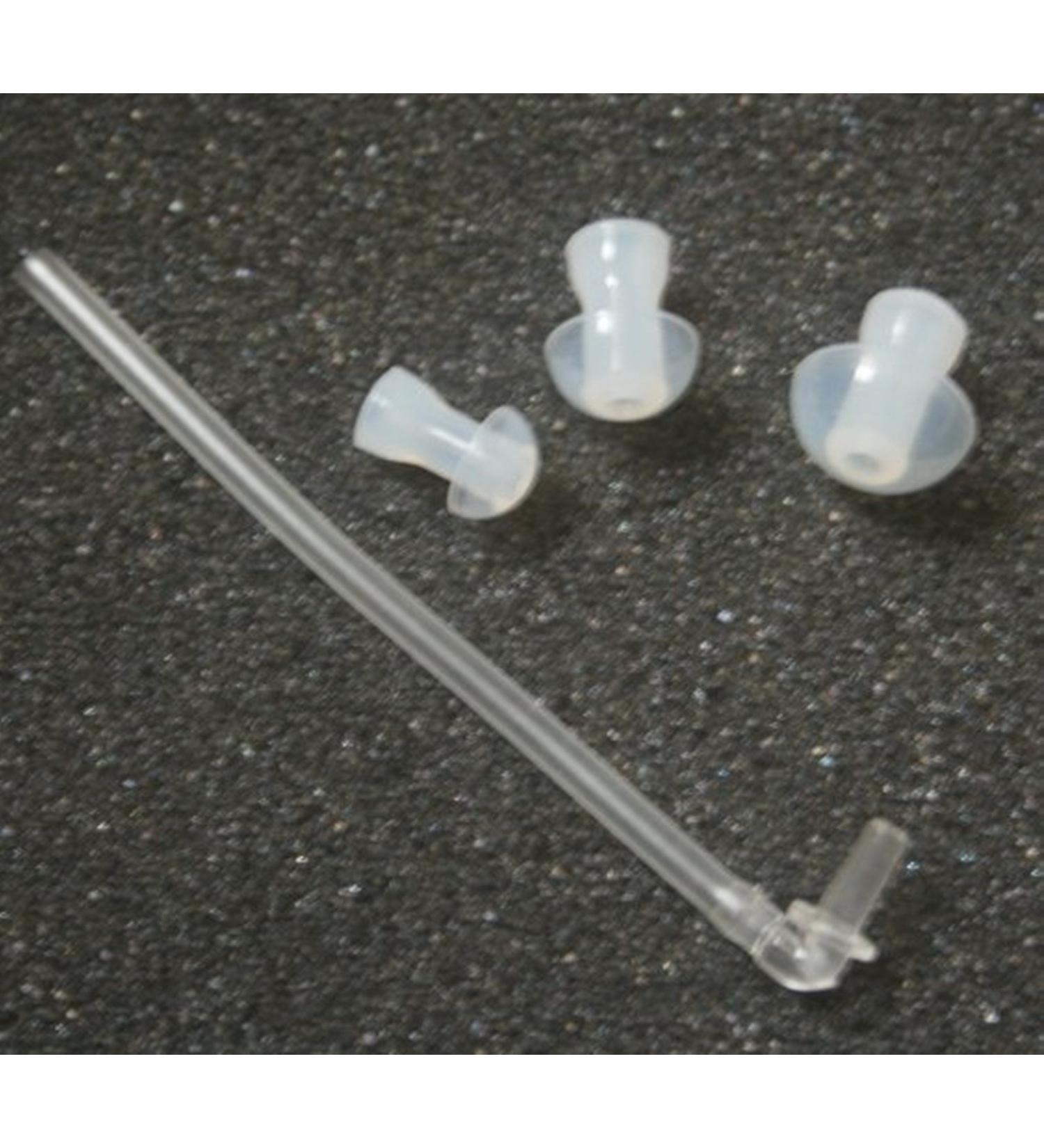 Hiibaby 3 Pieces ear plugs Hearing Aid aids Eartip ear tip ear tips Tubing ear pieces piece-hearing aid tube about 9cm length BTE Hearing Aid Aids Domes and Tube Kit - Buy Online on SooperMarket.com