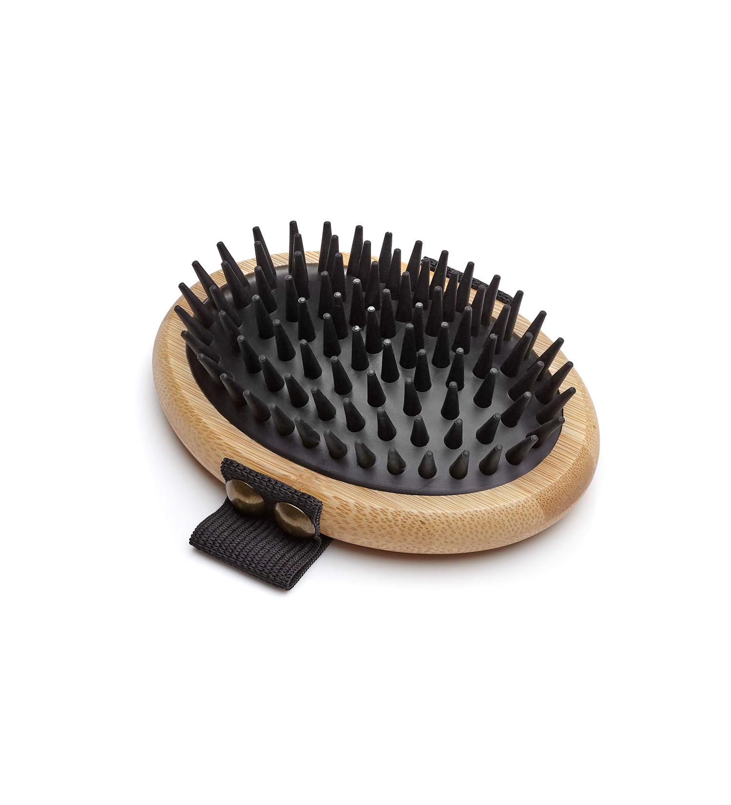 Mikki Bamboo Moulting Massage Palm Brush for Gentle Grooming | Handmade Sustainable Bamboo Brush for Dog Cat Puppy with Short Medium Coats - Buy Online on SooperMarket.com