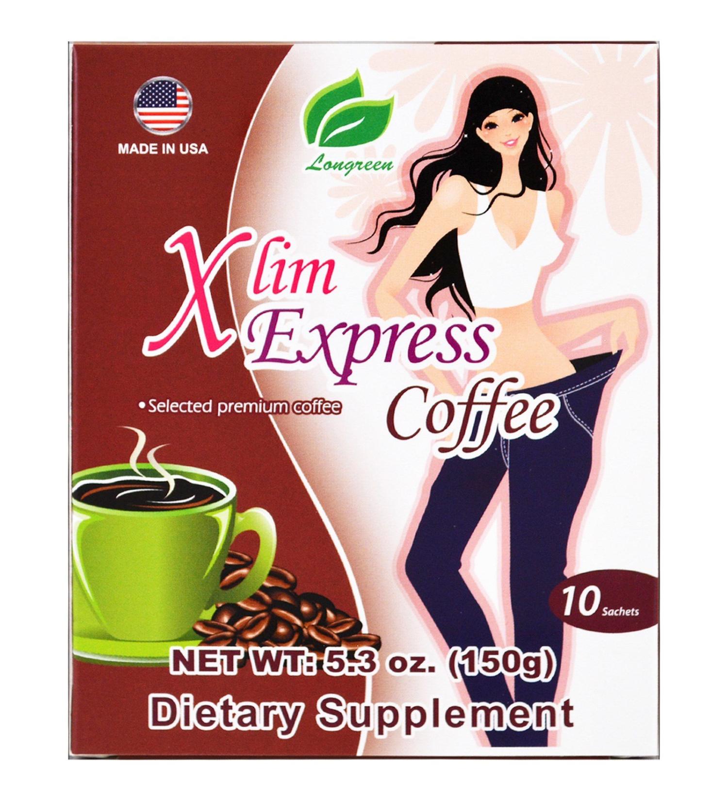 Longreen Xlim Express Coffee - 10 Sachets (5.3 oz150g) | Boost Metabolism & Energy - Buy Online on SooperMarket.com