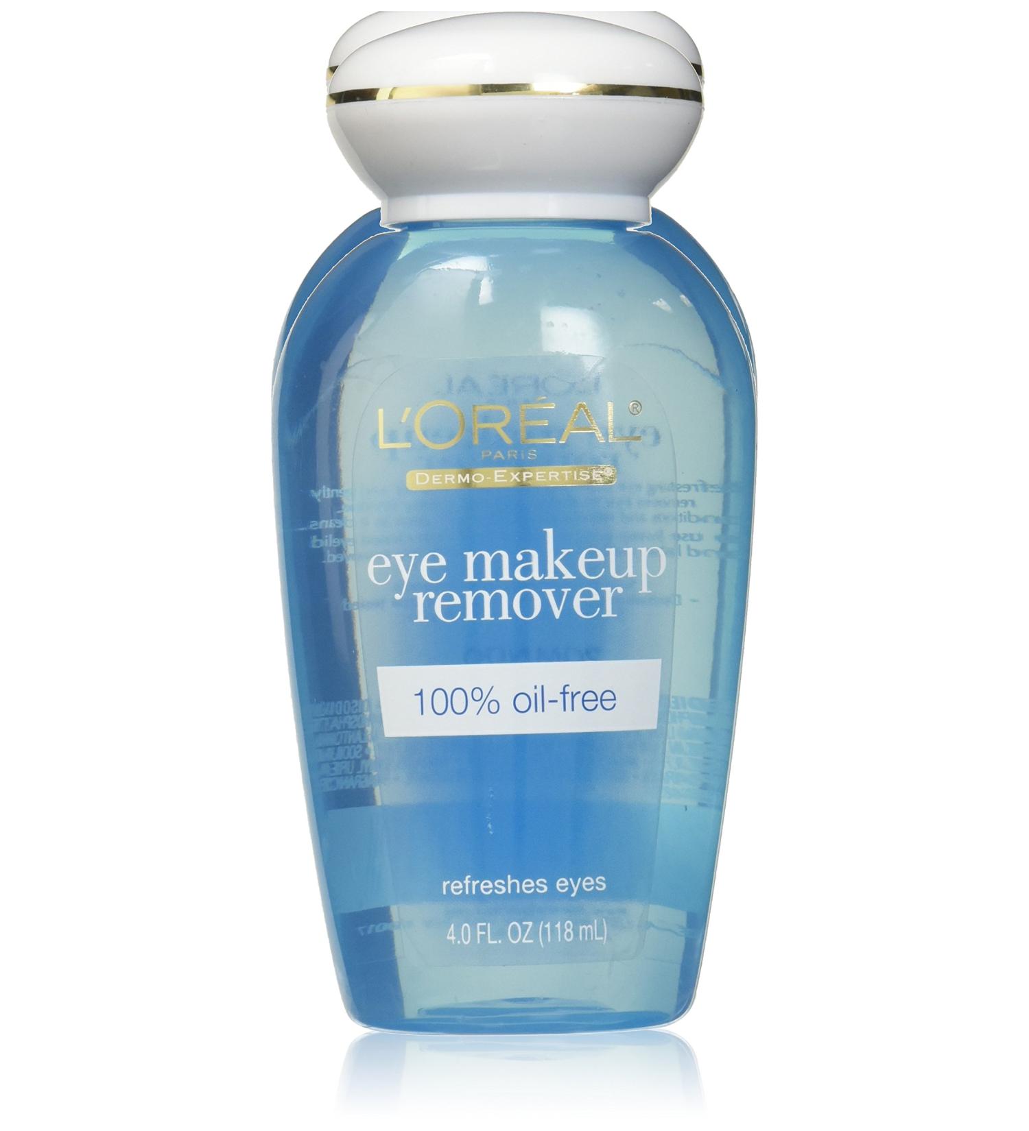 L'Oreal Paris 100 Percent Oil-Free Eye Makeup Remover, 4 Fl Oz (Pack of 3)