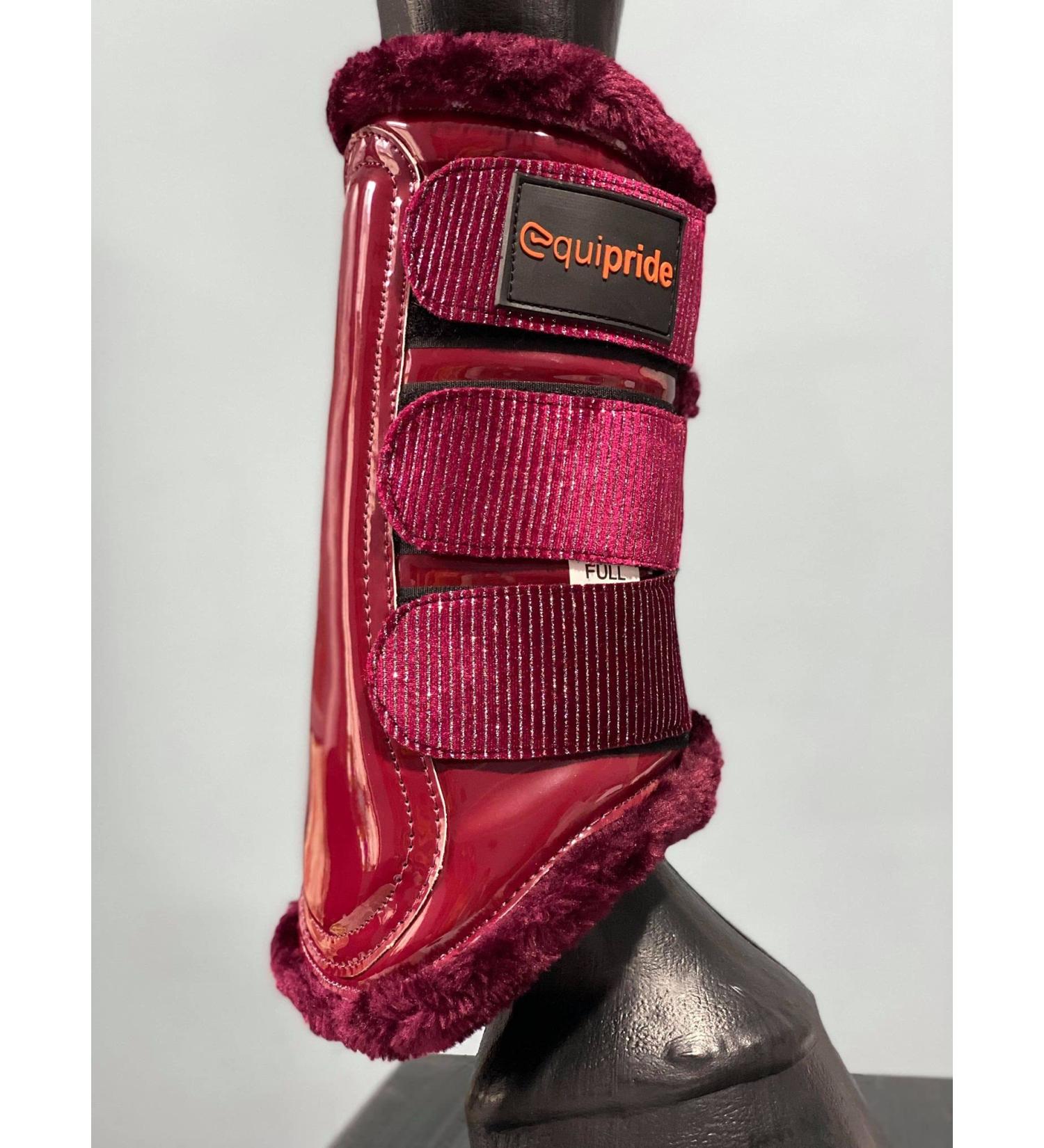 Equipride HORSE BRUSHING BOOTS SPARKLY GLITTER MATERIAL XL to Pony (Full (L) Burgundy) Full (L) Burgundy - Buy Online on SooperMarket.com