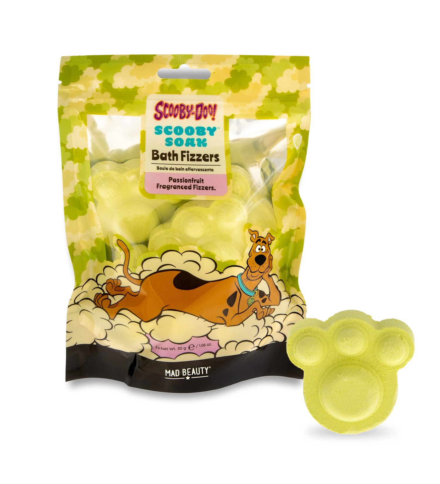 MAD BEAUTY Scooby-Doo Passionfruit Bath Fizzers - 6 Pack (6x1.06oz) | Full Body Care | Glowing Skin | Relax & Unwind - Buy Online on SooperMarket.com