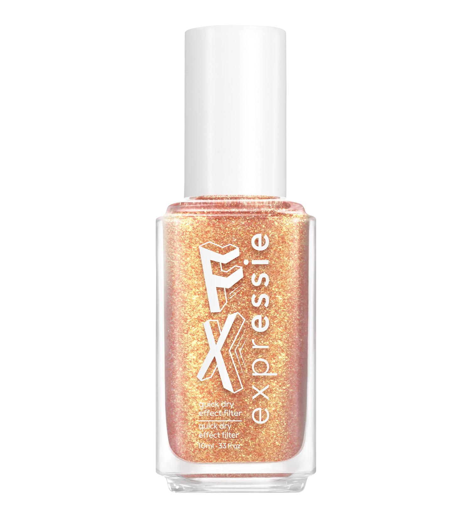 Essie Expressie FX Filter Quick-Dry Vegan Nail Polish - 24K Gold Glitter Shimmer Top Coat - 0.33 fl oz - Fast Shipping Worldwide - Buy Online on SooperMarket.com
