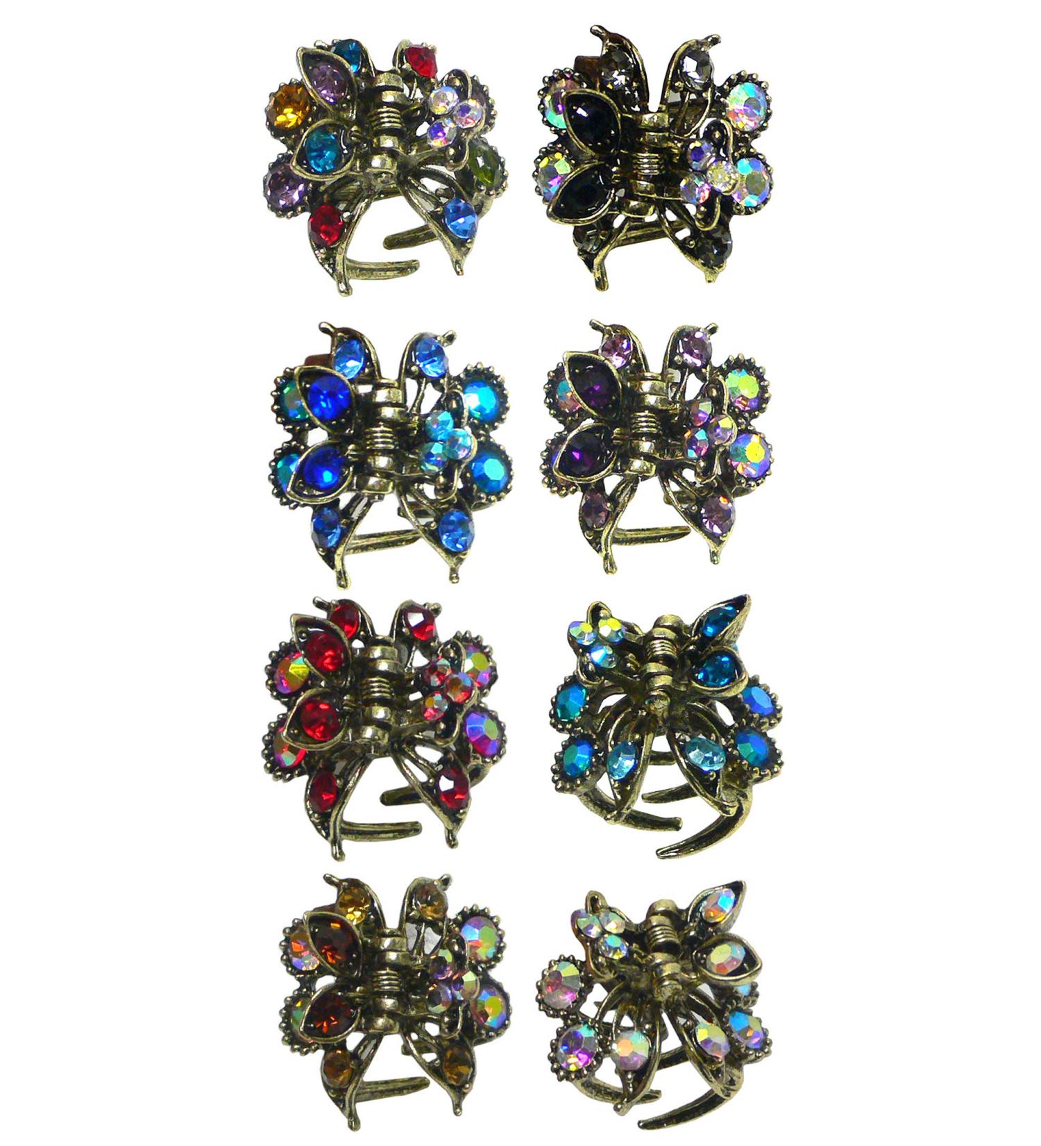 Set of 8 Mini Hair Claws Metal Claw Clip - 8 Colors | JCGY LPW-5-8 - Buy Online on SooperMarket.com