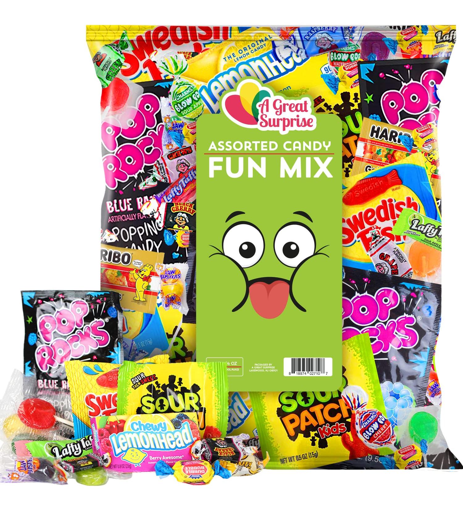 Assorted Candy Mix - 4 Pounds - Bulk Goodie Bag Stuffers - Individually Wrapped Variety Pack - Perfect for Parties and Pinatas - Buy Online on SooperMarket.com