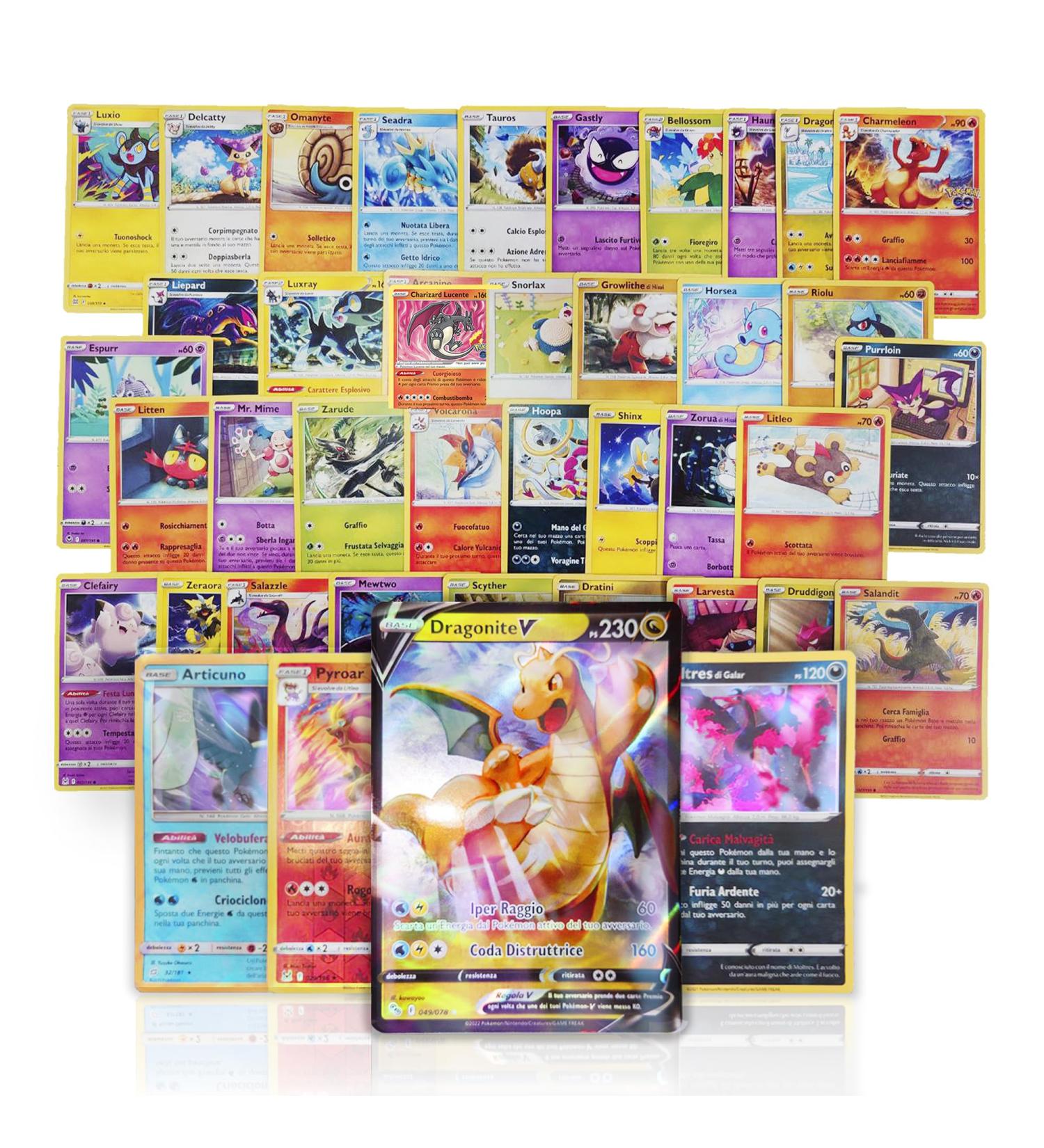 Ultra Rare Set: 40 Original Italian Pok mon Cards + 3 Shiny Cards - Guaranteed V Vmax EX GX Legendary | TCG Rocket - Buy Online on SooperMarket.com