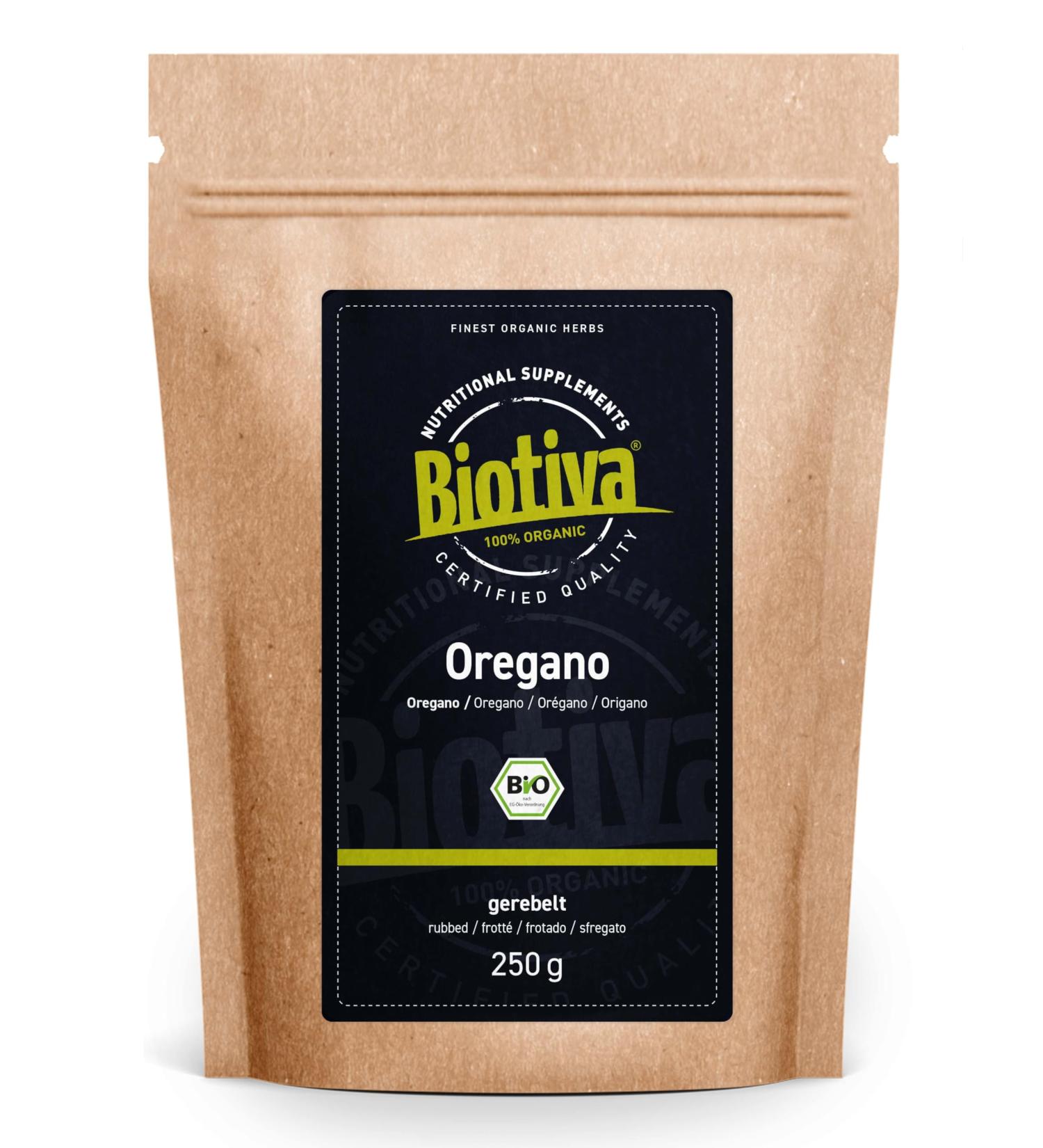 Buy Organic Shredded Oregano 250g - Biotiva | Premium Origanum Spice Bottled in Germany - International Shipping Available - Buy Online on SooperMarket.com